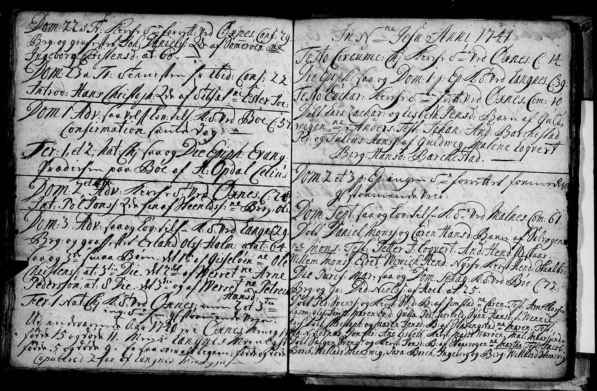 Ministerialprotokoller, klokkerbøker og fødselsregistre - Nordland, SAT/A-1459/893/L1328: Parish register (official) no. 893A01, 1718-1749