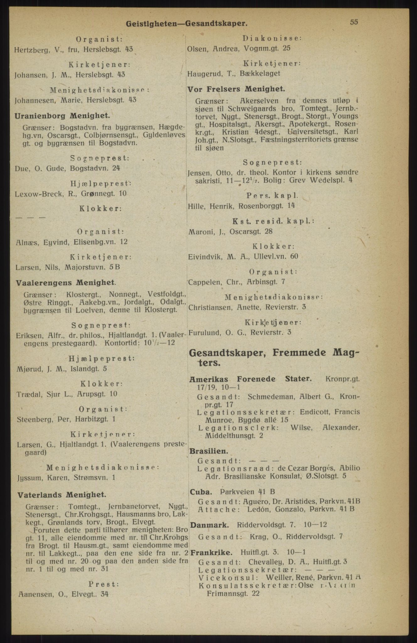 Kristiania/Oslo adressebok, PUBL/-, 1914, p. 55