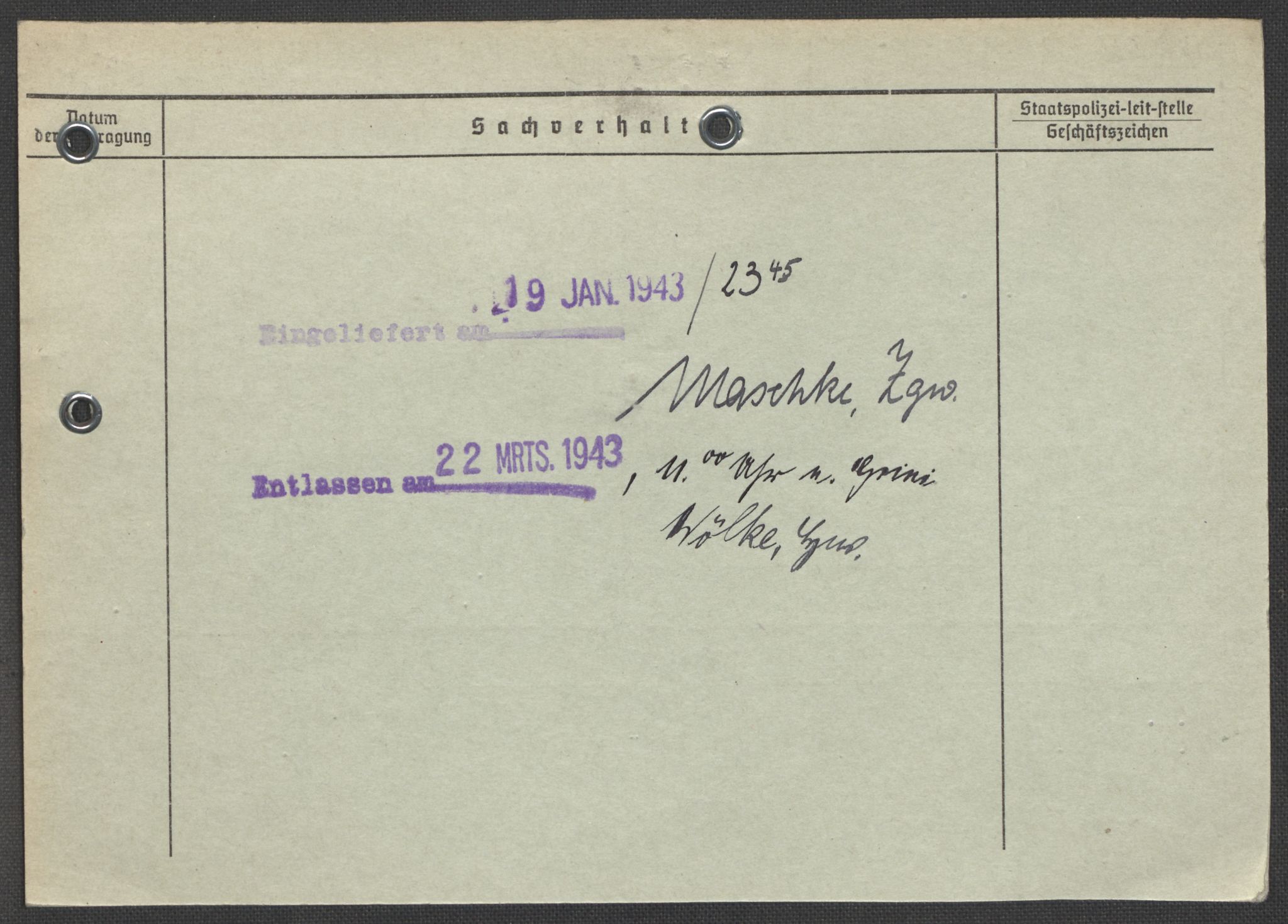 Befehlshaber der Sicherheitspolizei und des SD, AV/RA-RAFA-5969/E/Ea/Eaa/L0003: Register over norske fanger i Møllergata 19: Eng-Hag, 1940-1945, p. 906