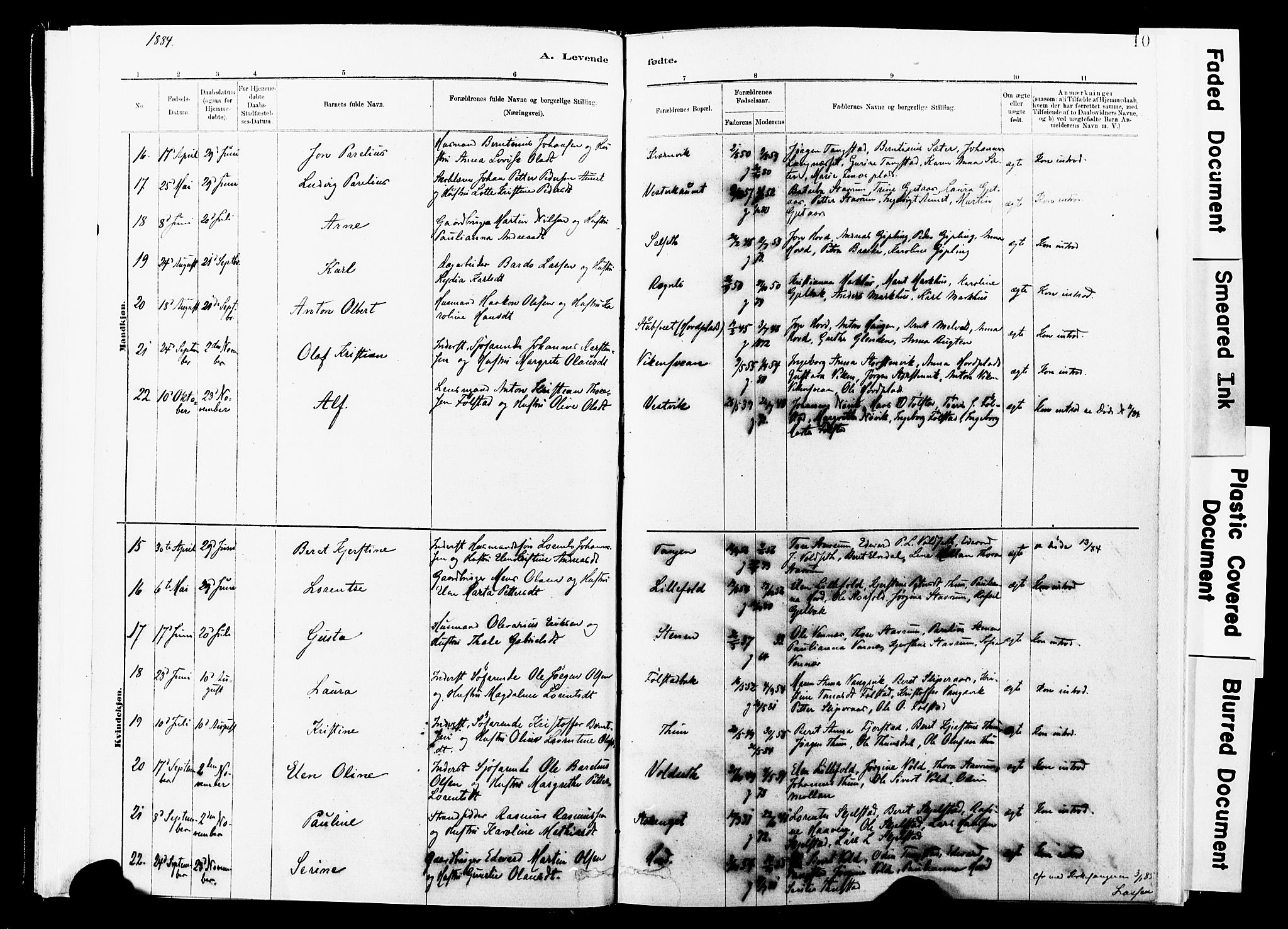 Ministerialprotokoller, klokkerbøker og fødselsregistre - Nord-Trøndelag, AV/SAT-A-1458/744/L0420: Parish register (official) no. 744A04, 1882-1904, p. 10