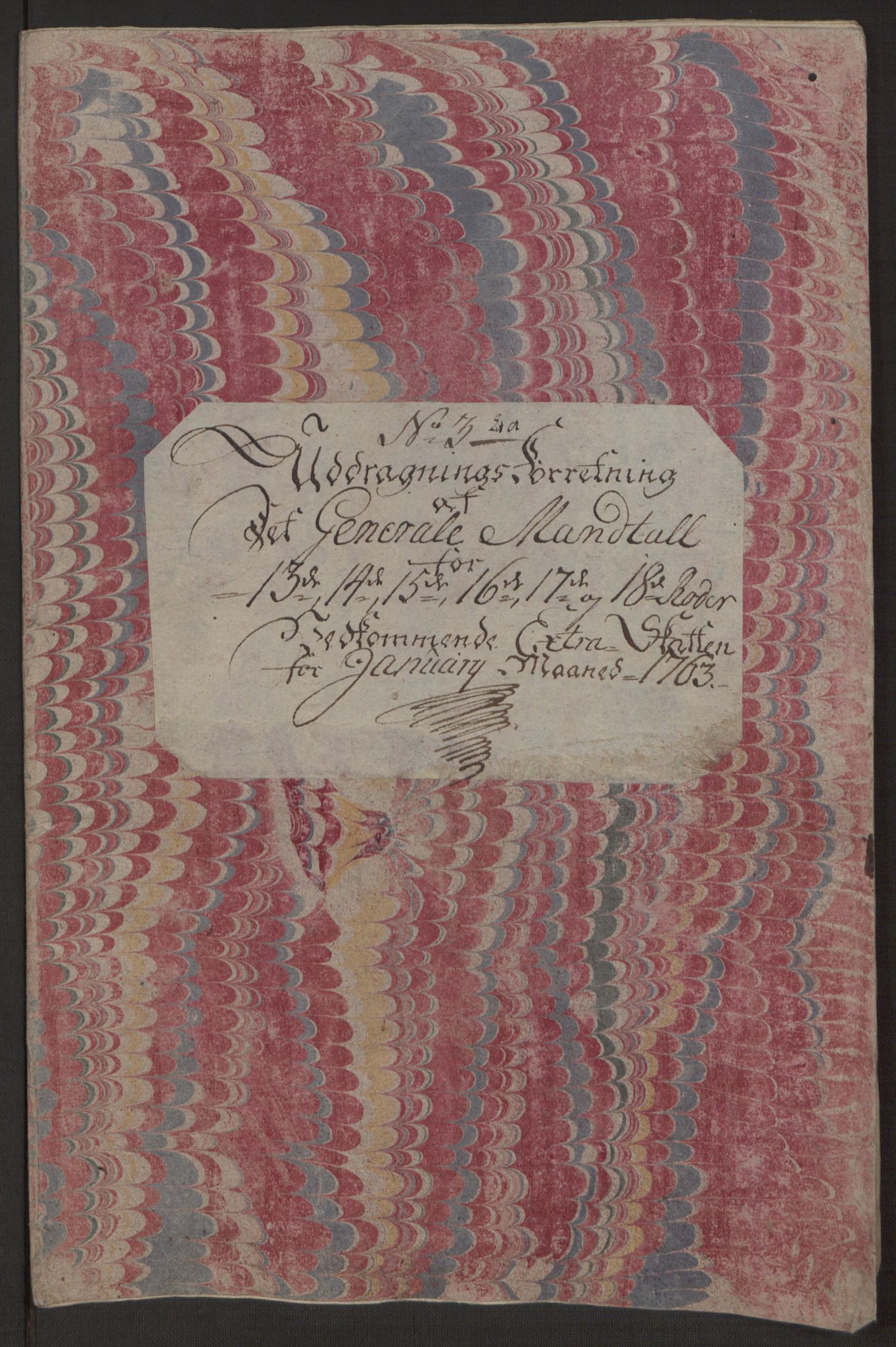 Rentekammeret inntil 1814, Reviderte regnskaper, Byregnskaper, RA/EA-4066/R/Rp/L0366/0001: [P20] Kontribusjonsregnskap / Ekstraskatt, 1763, p. 177