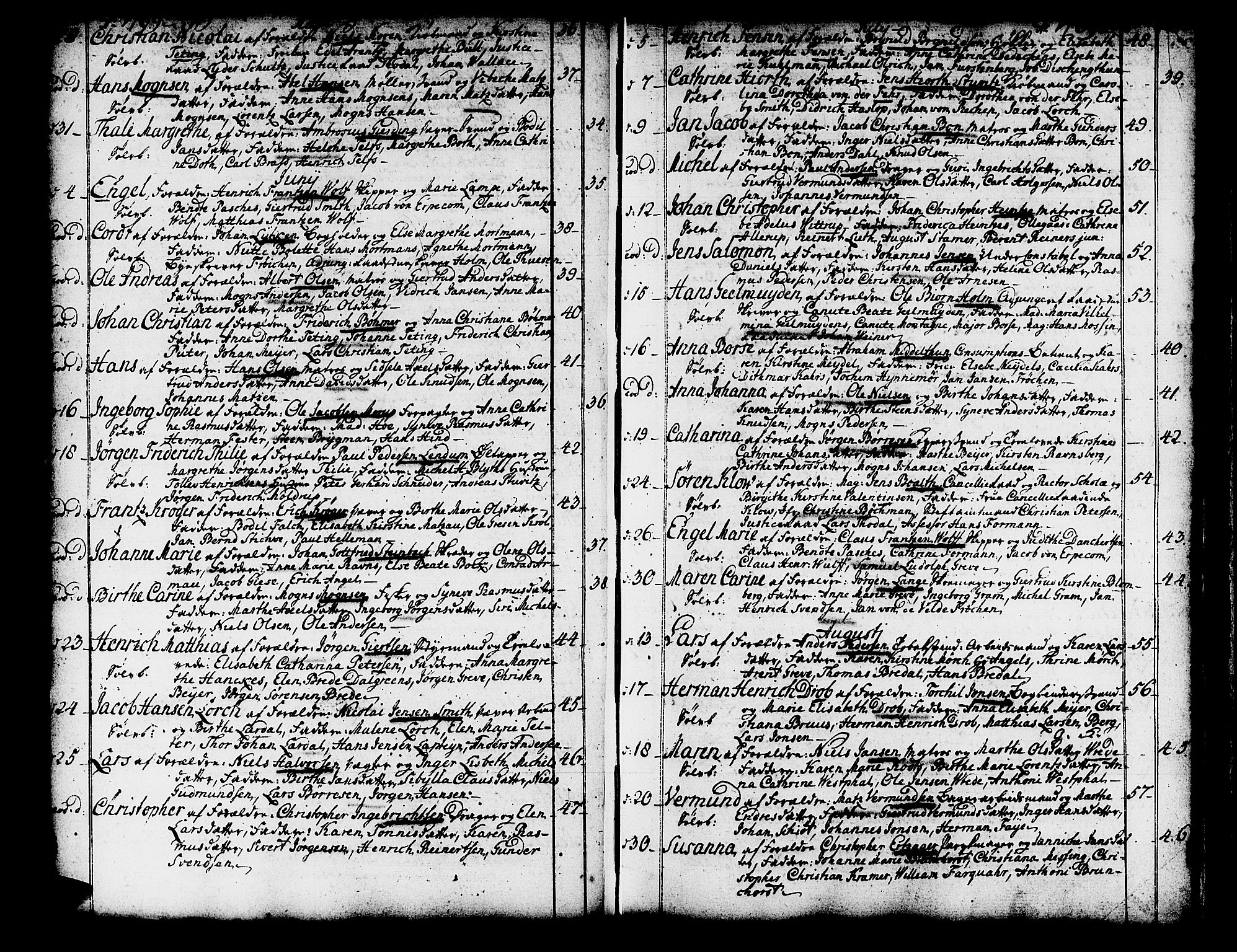 Domkirken sokneprestembete, SAB/A-74801/H/Haa/L0003: Parish register (official) no. A 3, 1758-1789, p. 134-135