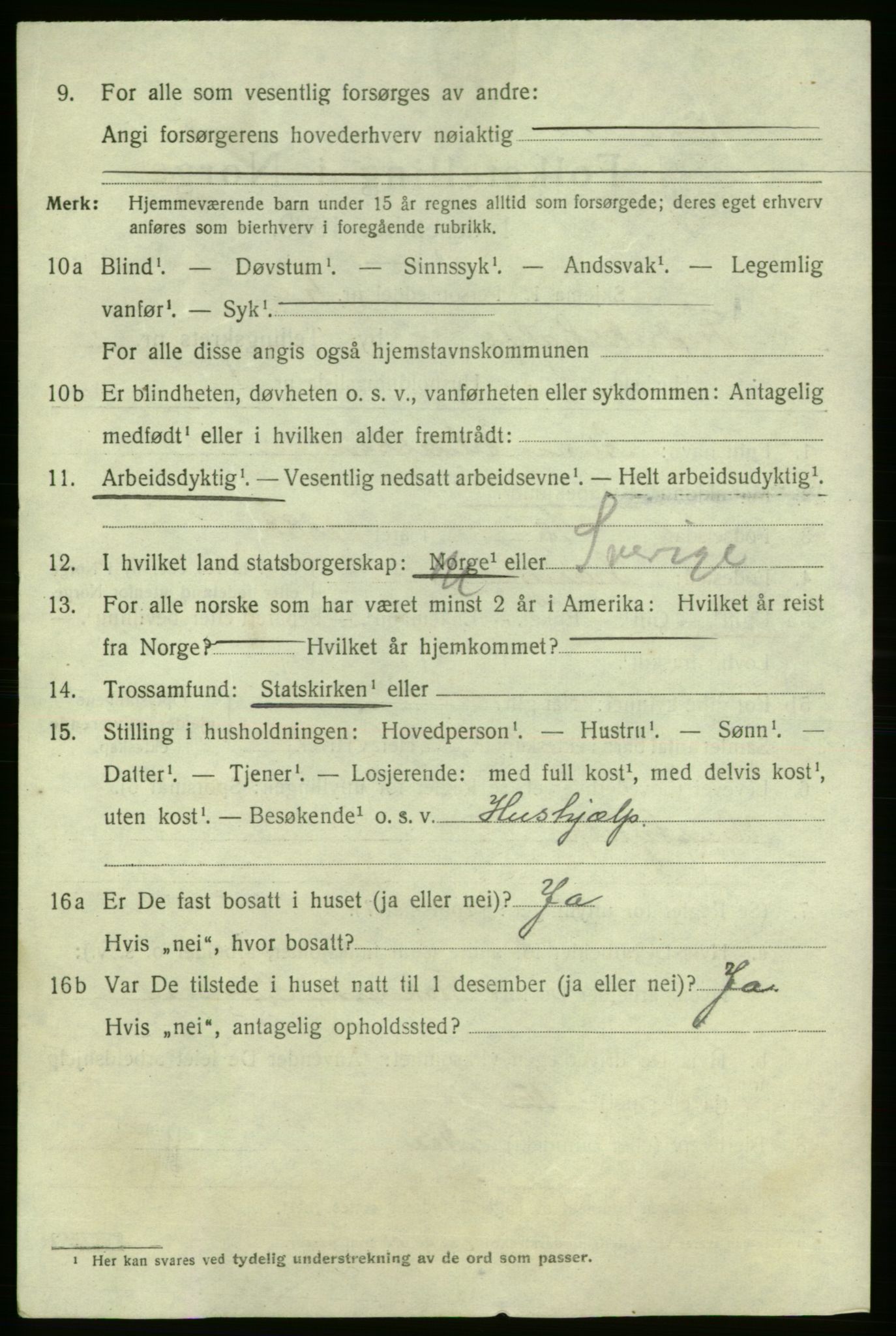 SAO, 1920 census for Fredrikshald, 1920, p. 18720