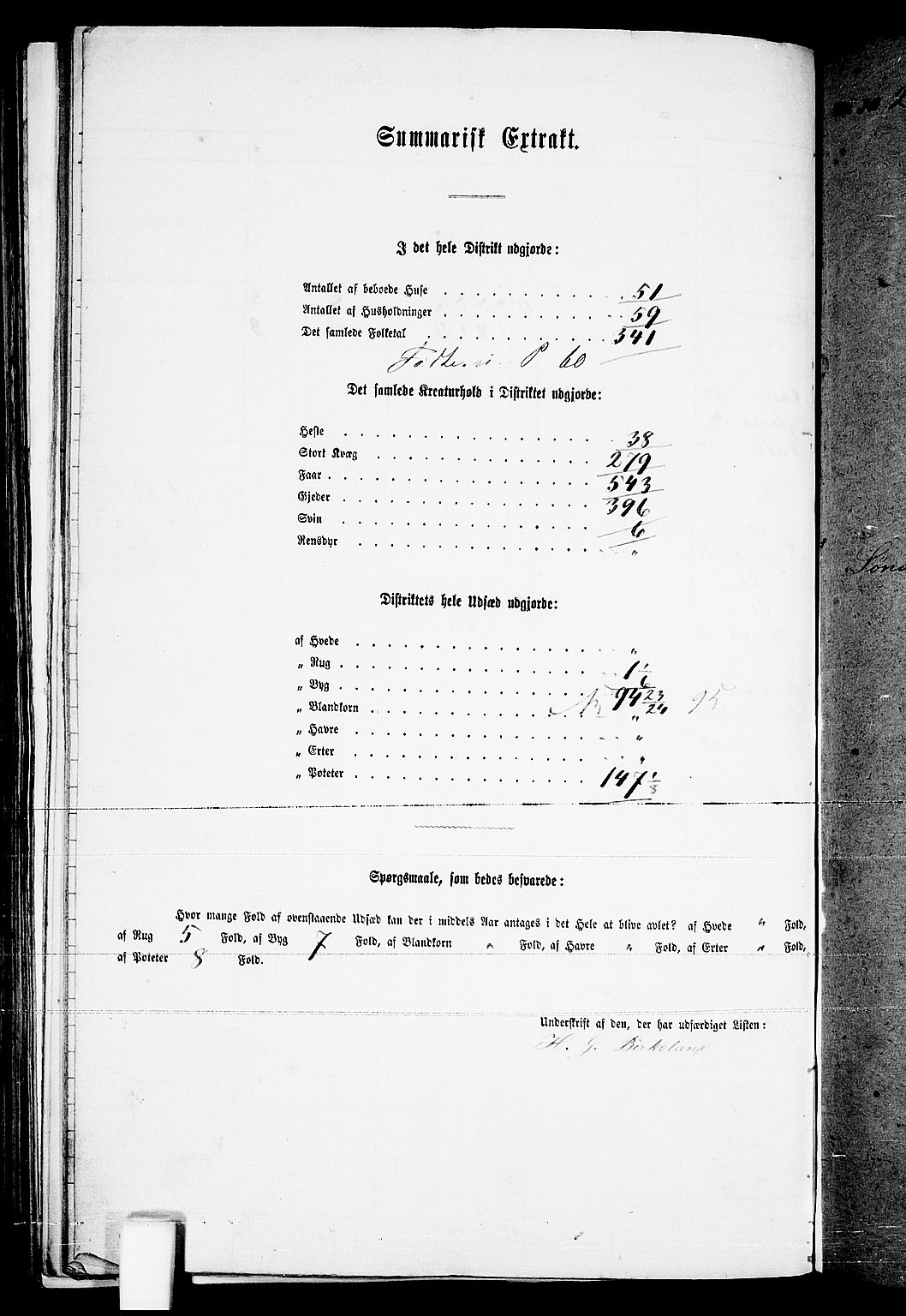 RA, 1865 census for Bygland, 1865, p. 19