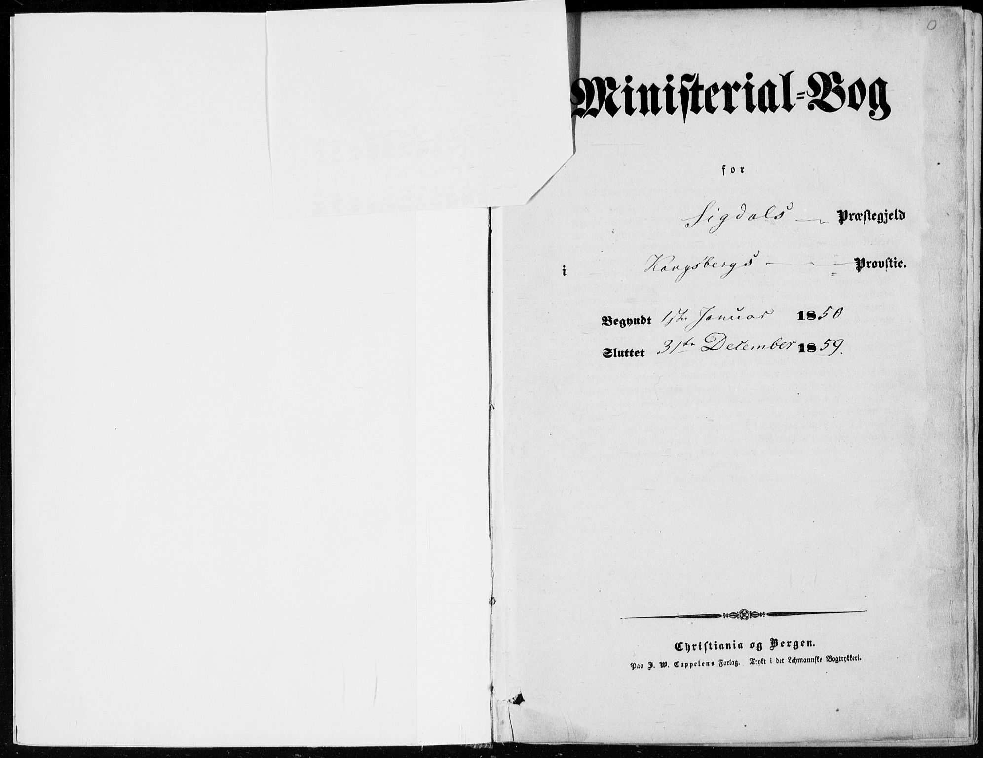 Sigdal kirkebøker, AV/SAKO-A-245/F/Fa/L0008: Parish register (official) no. I 8, 1850-1859