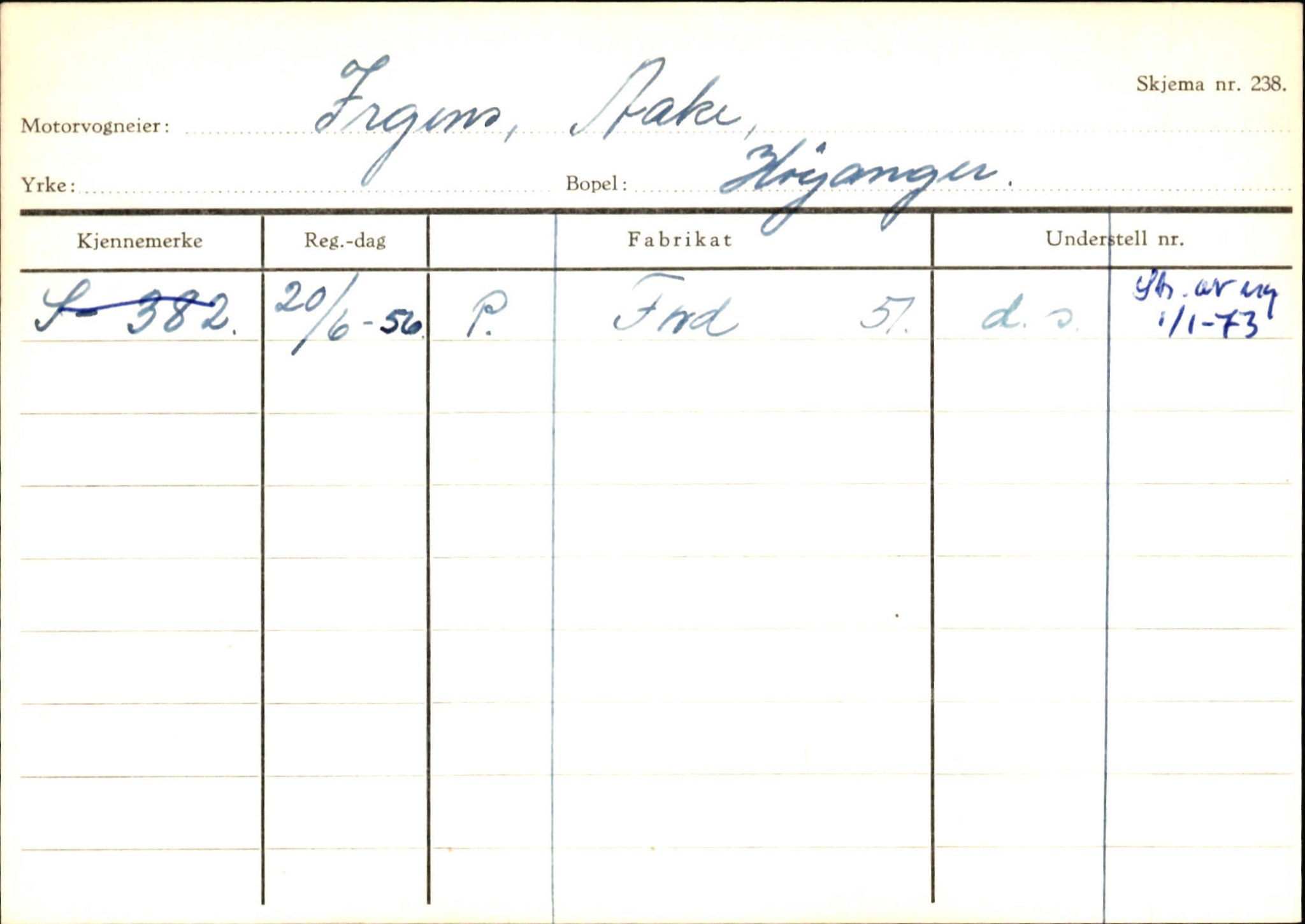 Statens vegvesen, Sogn og Fjordane vegkontor, AV/SAB-A-5301/4/F/L0130: Eigarregister Eid T-Å. Høyanger A-O, 1945-1975, p. 1646