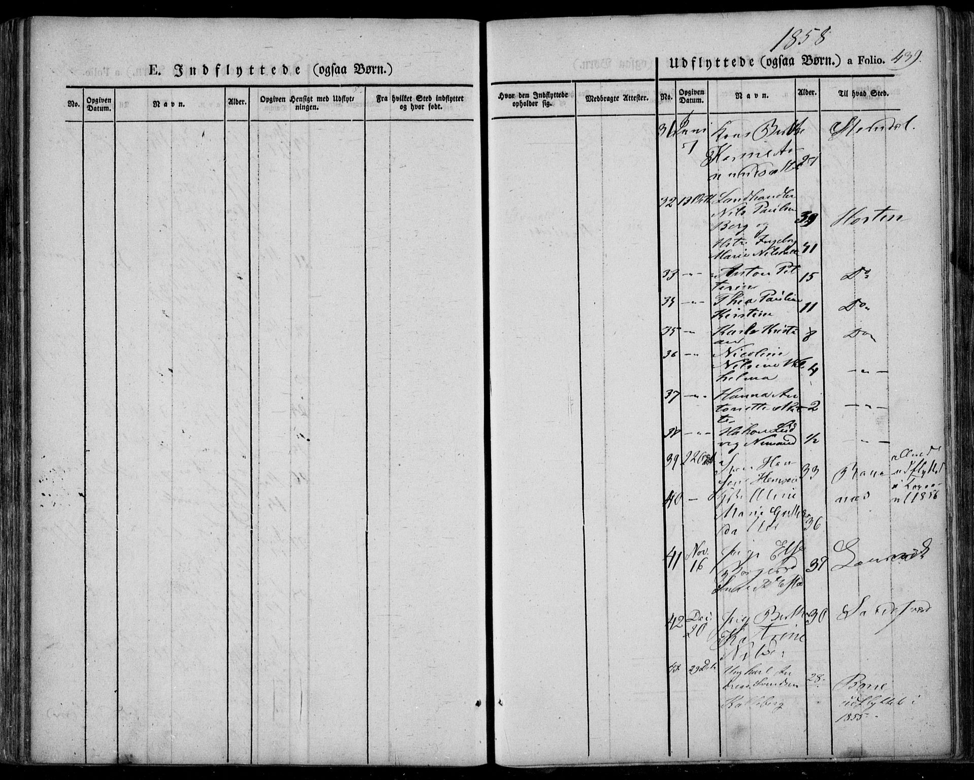 Lardal kirkebøker, AV/SAKO-A-350/F/Fa/L0006: Parish register (official) no. I 6, 1835-1860, p. 439