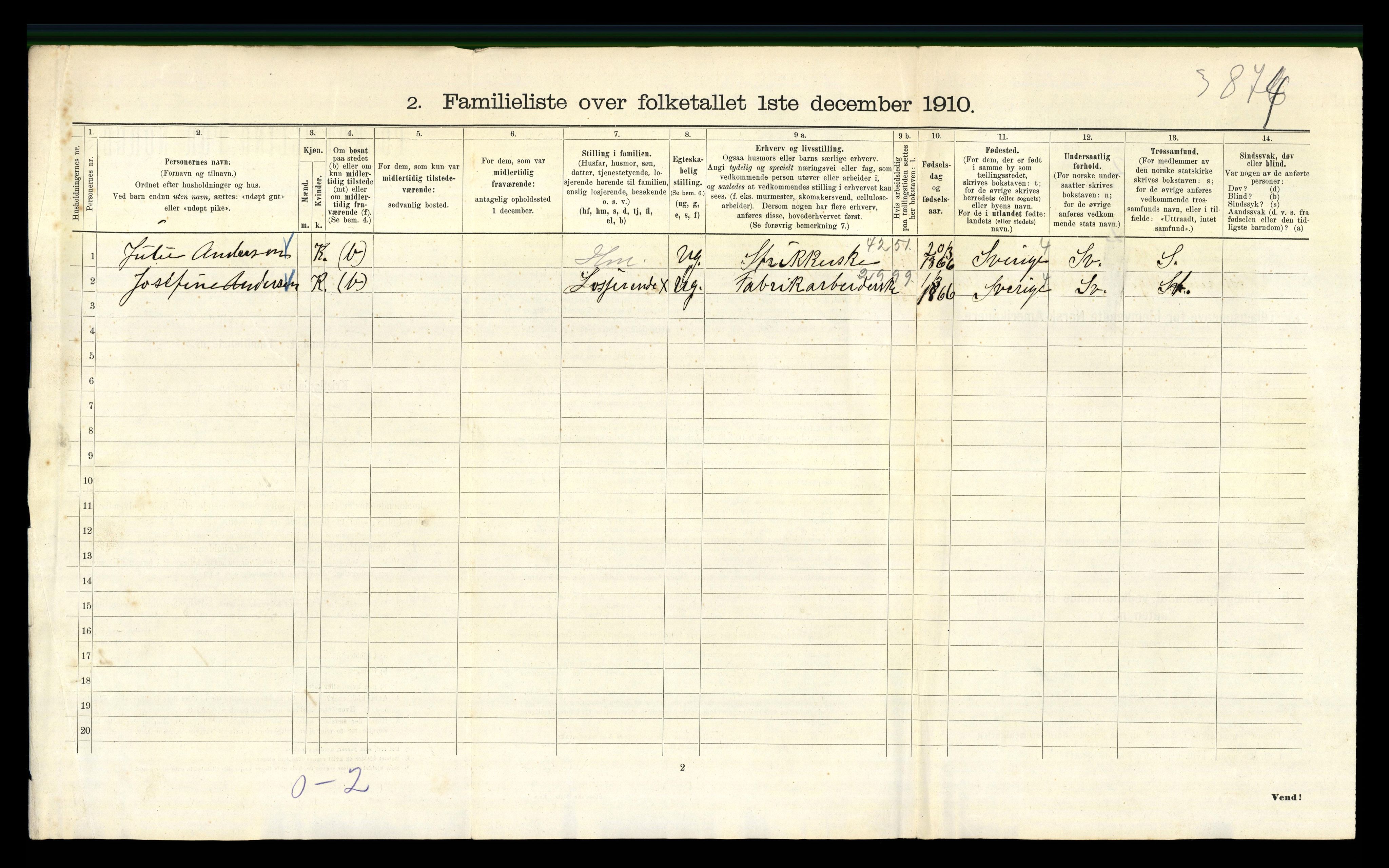 RA, 1910 census for Kristiania, 1910, p. 13040