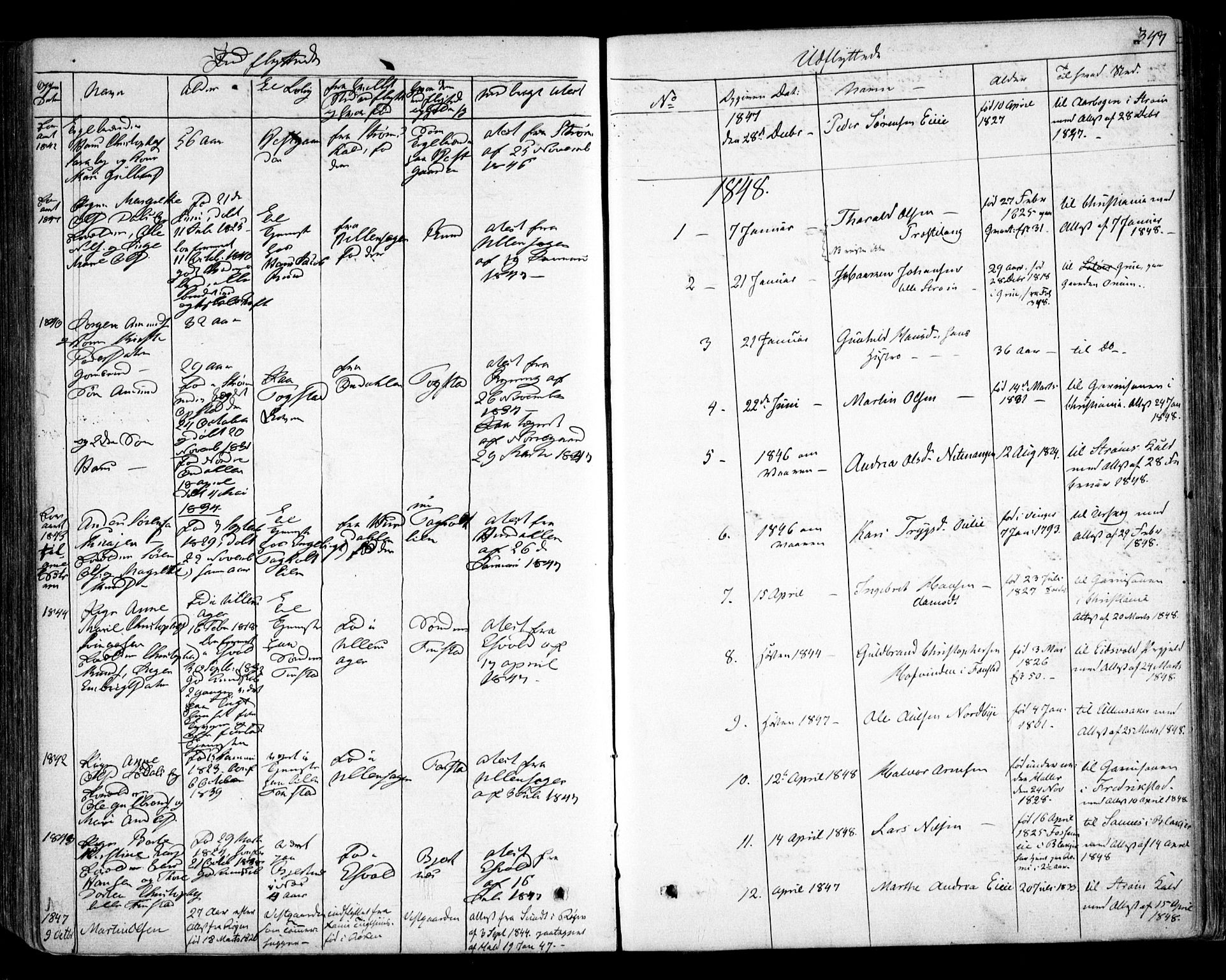 Nes prestekontor Kirkebøker, AV/SAO-A-10410/F/Fa/L0007: Parish register (official) no. I 7, 1846-1858, p. 347