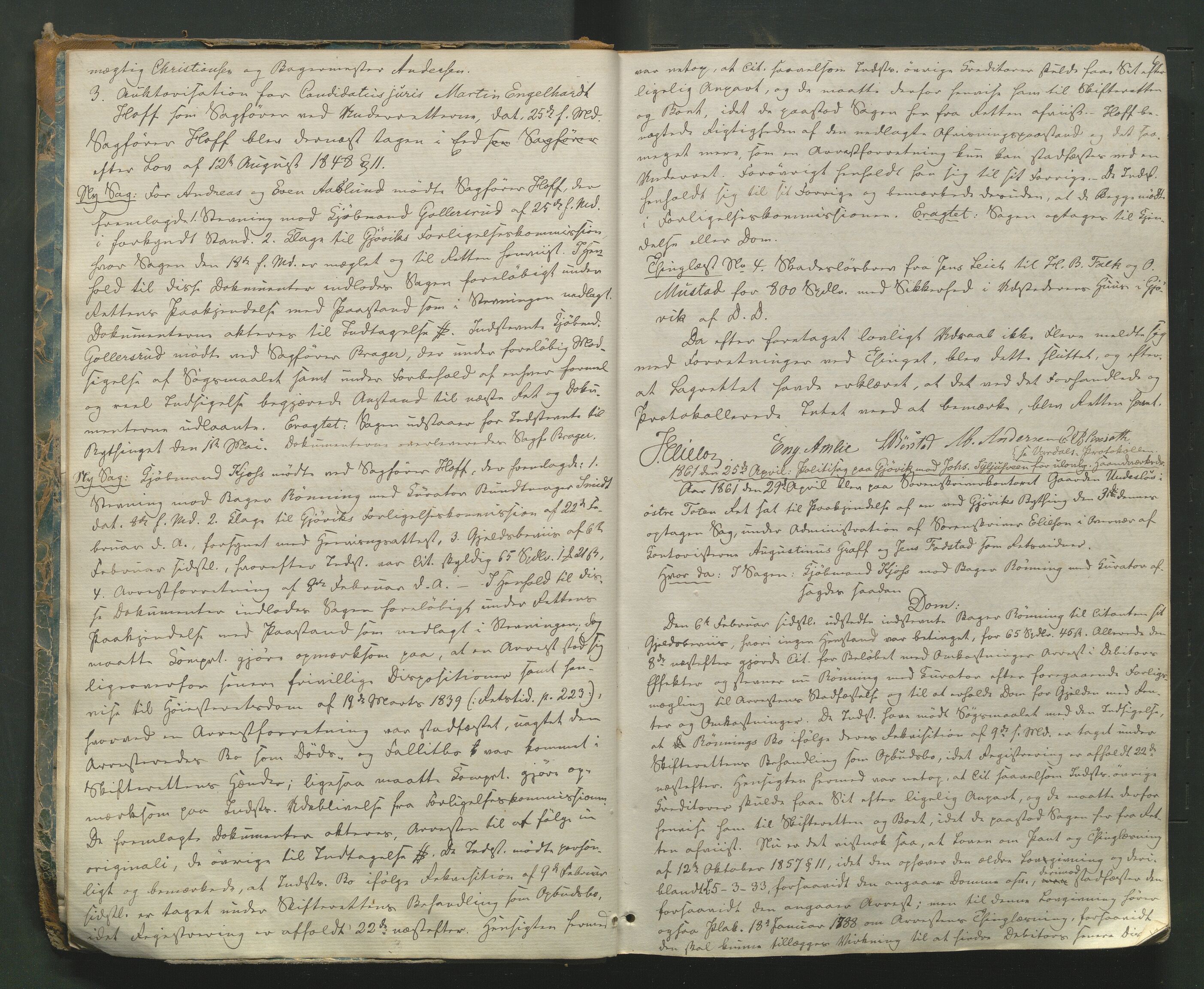 Toten tingrett, AV/SAH-TING-006/G/Gb/Gbb/L0001: Justis-, ekstraretts- og notarialprotokoll, 1861-1864, p. 5b-6a