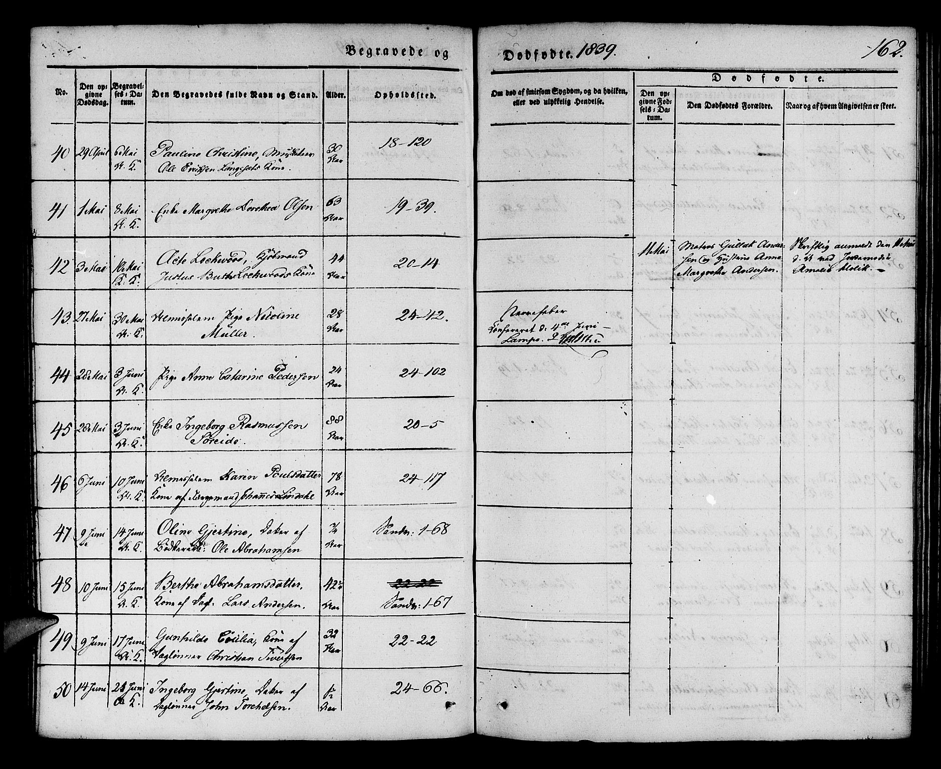 Korskirken sokneprestembete, AV/SAB-A-76101/H/Haa/L0043: Parish register (official) no. E 1, 1834-1848, p. 162