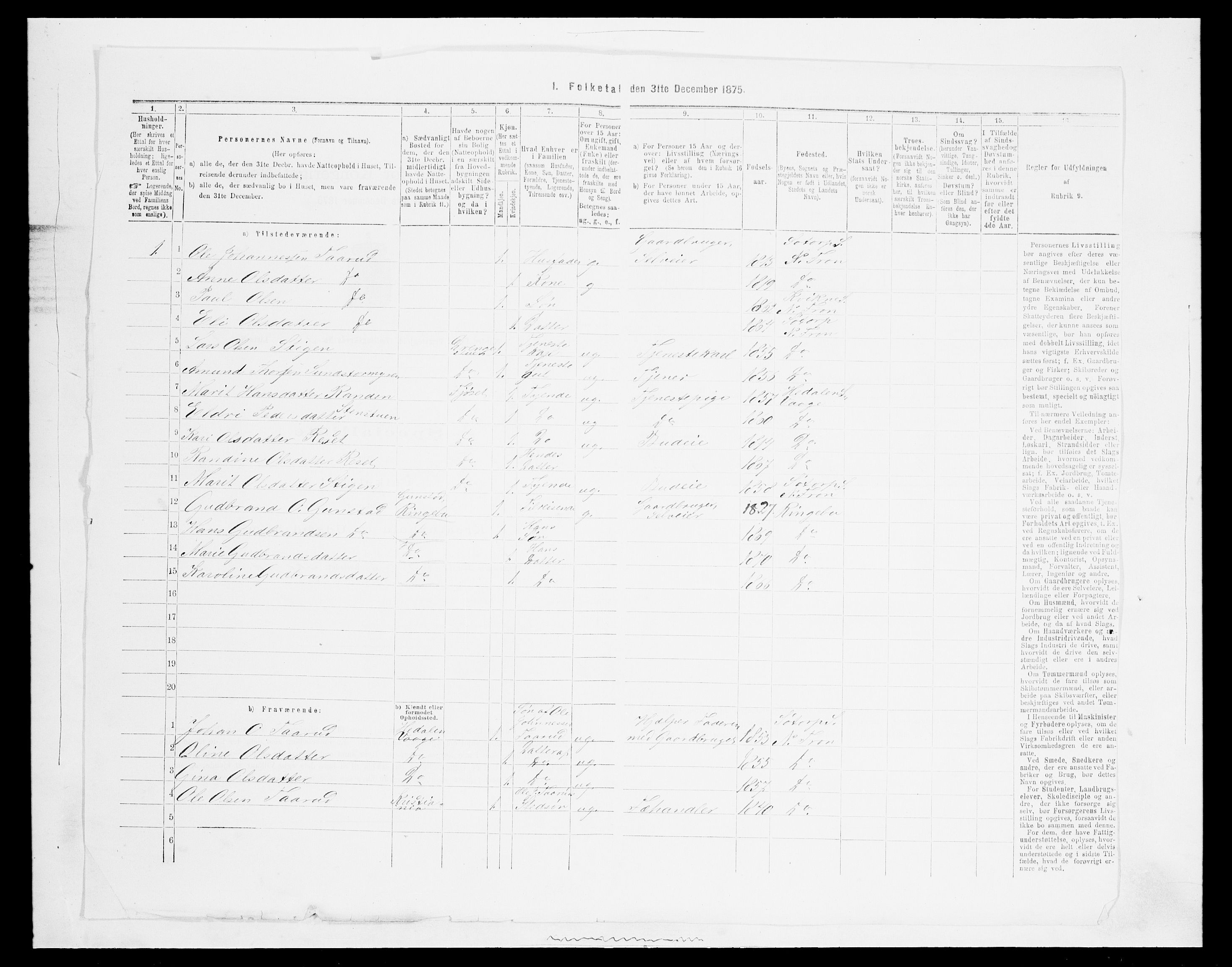 SAH, 1875 census for 0518P Nord-Fron, 1875, p. 763