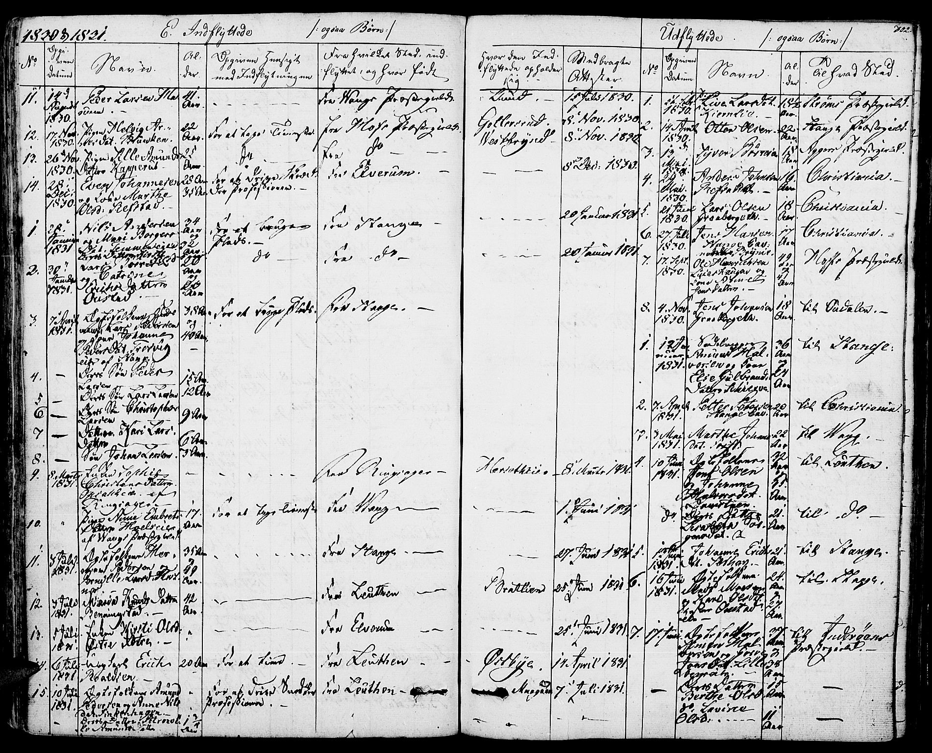 Romedal prestekontor, AV/SAH-PREST-004/K/L0003: Parish register (official) no. 3, 1829-1846, p. 302