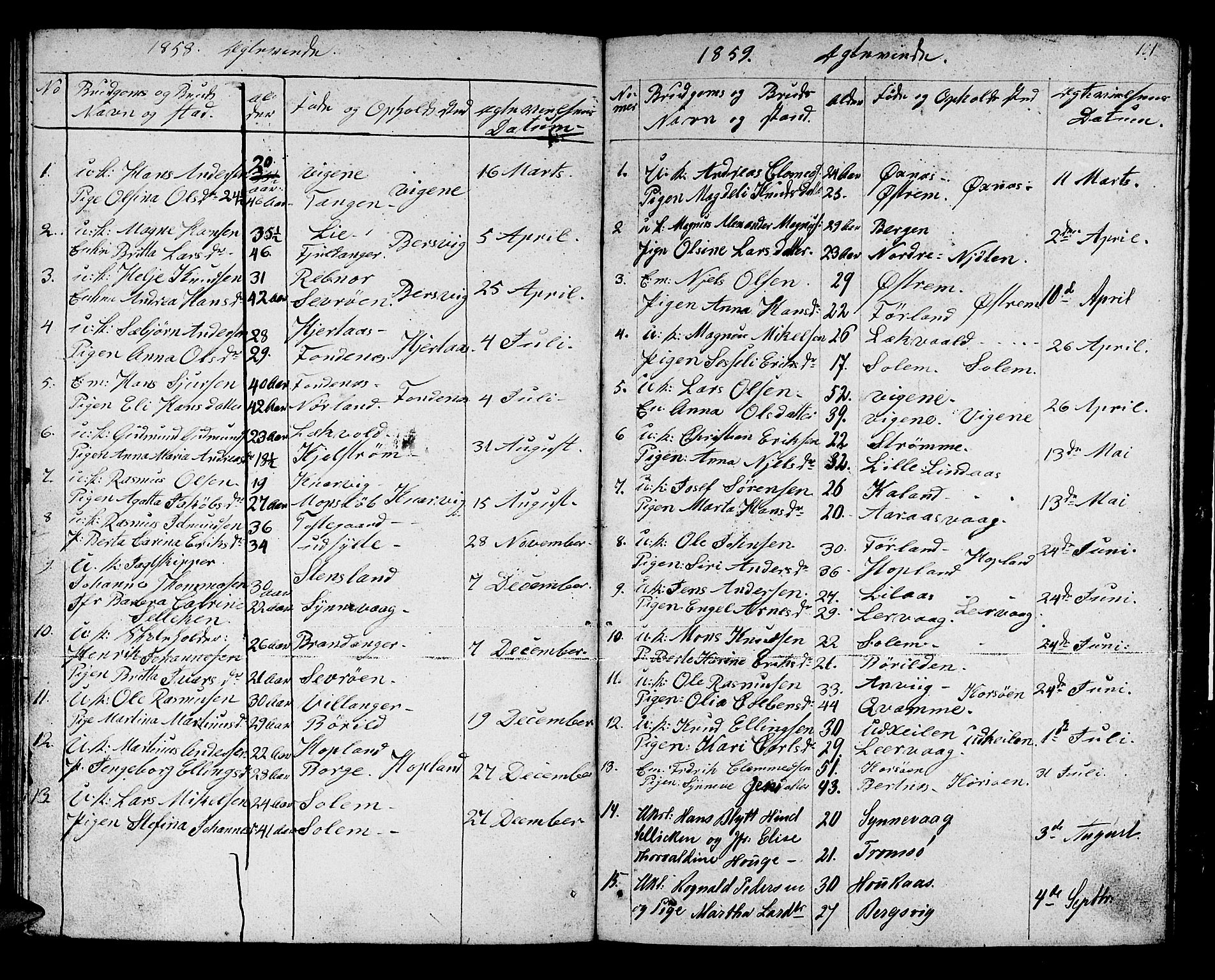Lindås Sokneprestembete, SAB/A-76701/H/Hab: Parish register (copy) no. C 1, 1853-1867, p. 101