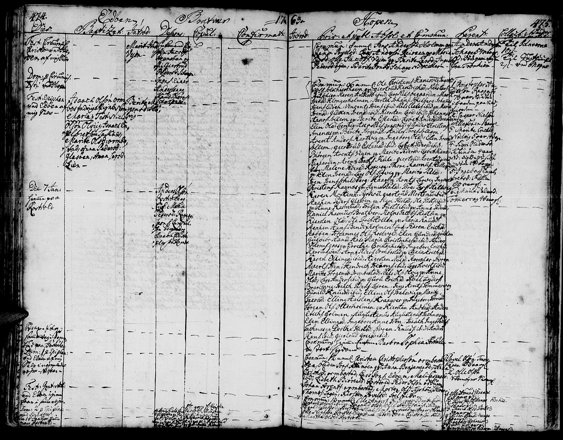 Ministerialprotokoller, klokkerbøker og fødselsregistre - Møre og Romsdal, AV/SAT-A-1454/581/L0931: Parish register (official) no. 581A01, 1751-1765, p. 474-475