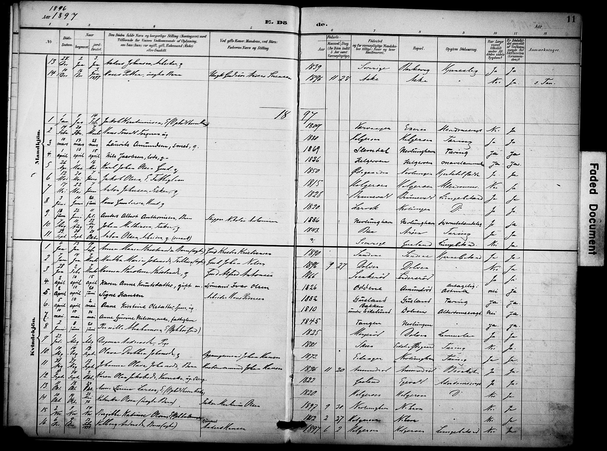 Brunlanes kirkebøker, SAKO/A-342/F/Fb/L0002: Parish register (official) no. II 2, 1895-1899, p. 11