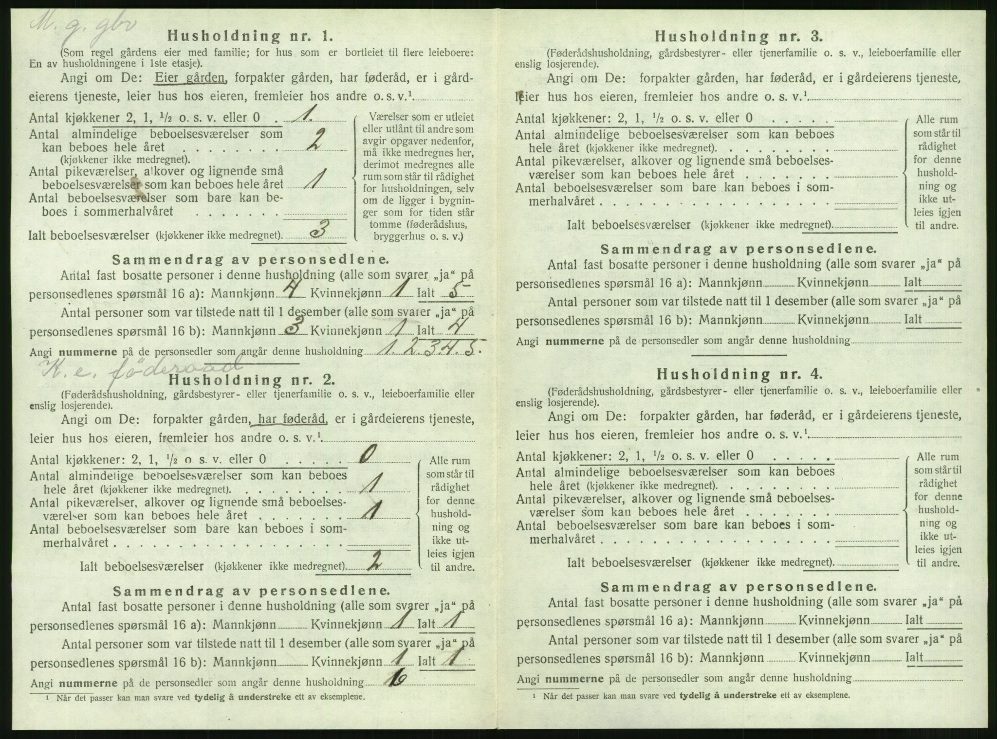 SAT, 1920 census for Tustna, 1920, p. 452