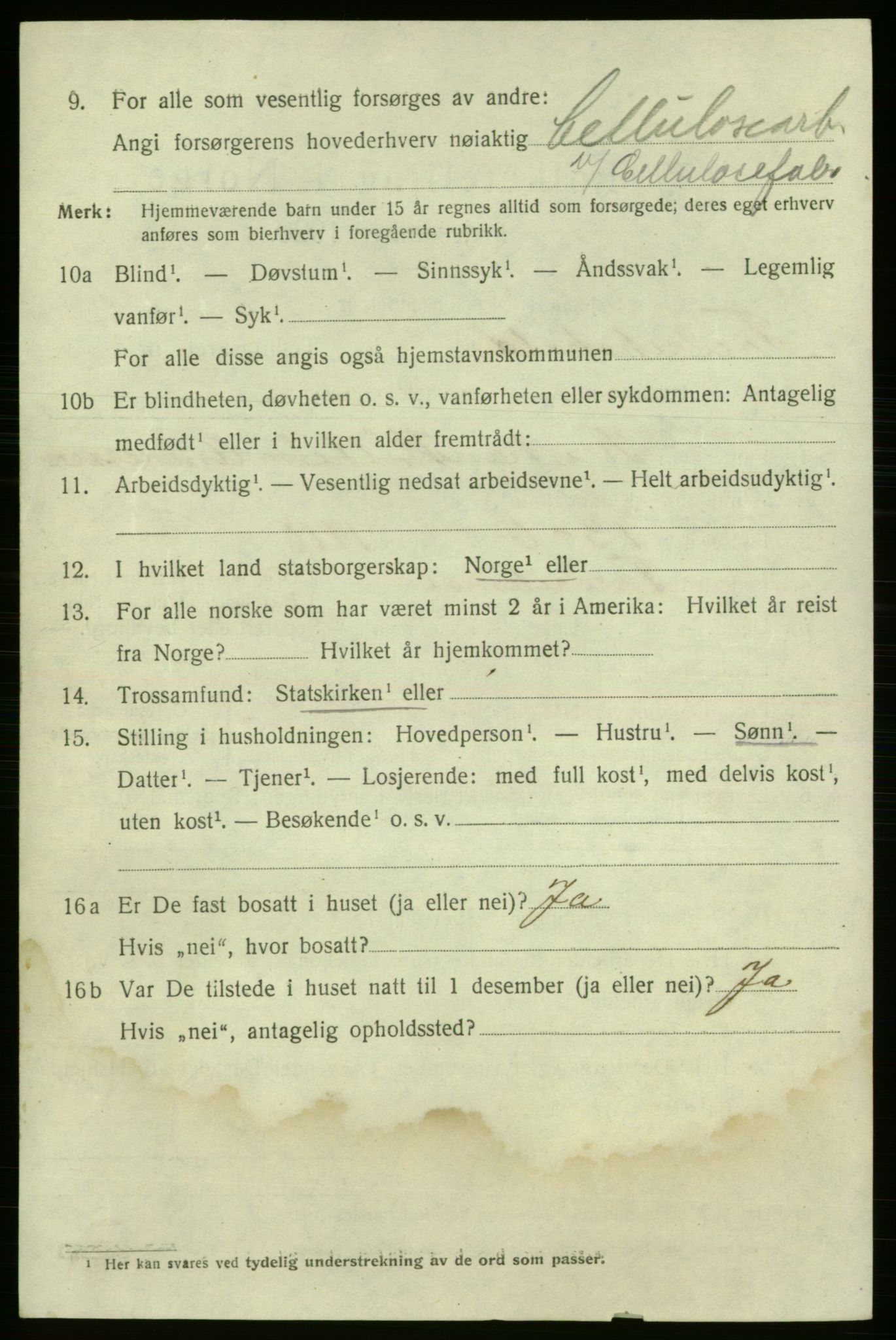 SAO, 1920 census for Fredrikshald, 1920, p. 16966