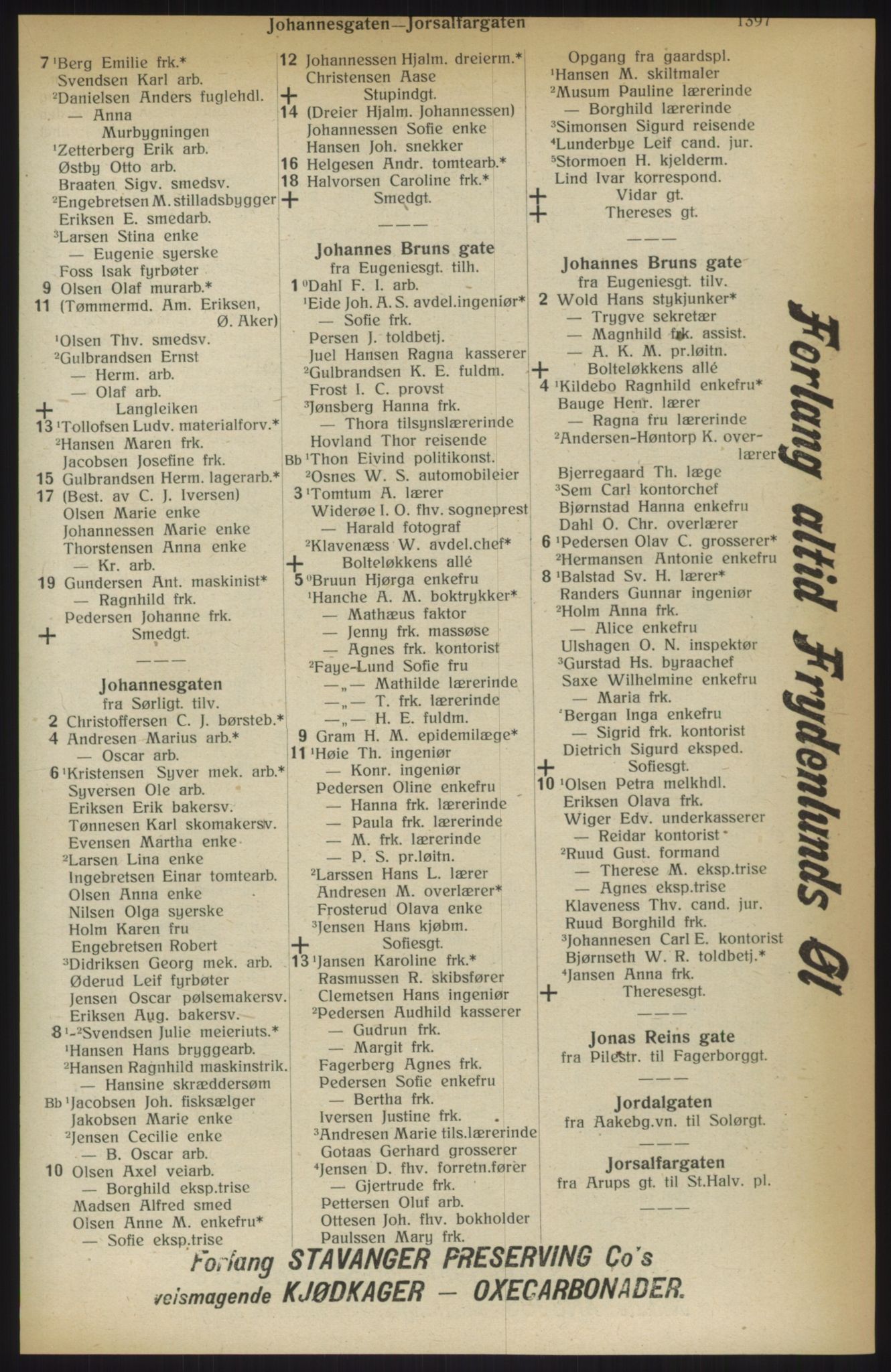 Kristiania/Oslo adressebok, PUBL/-, 1914, p. 1397