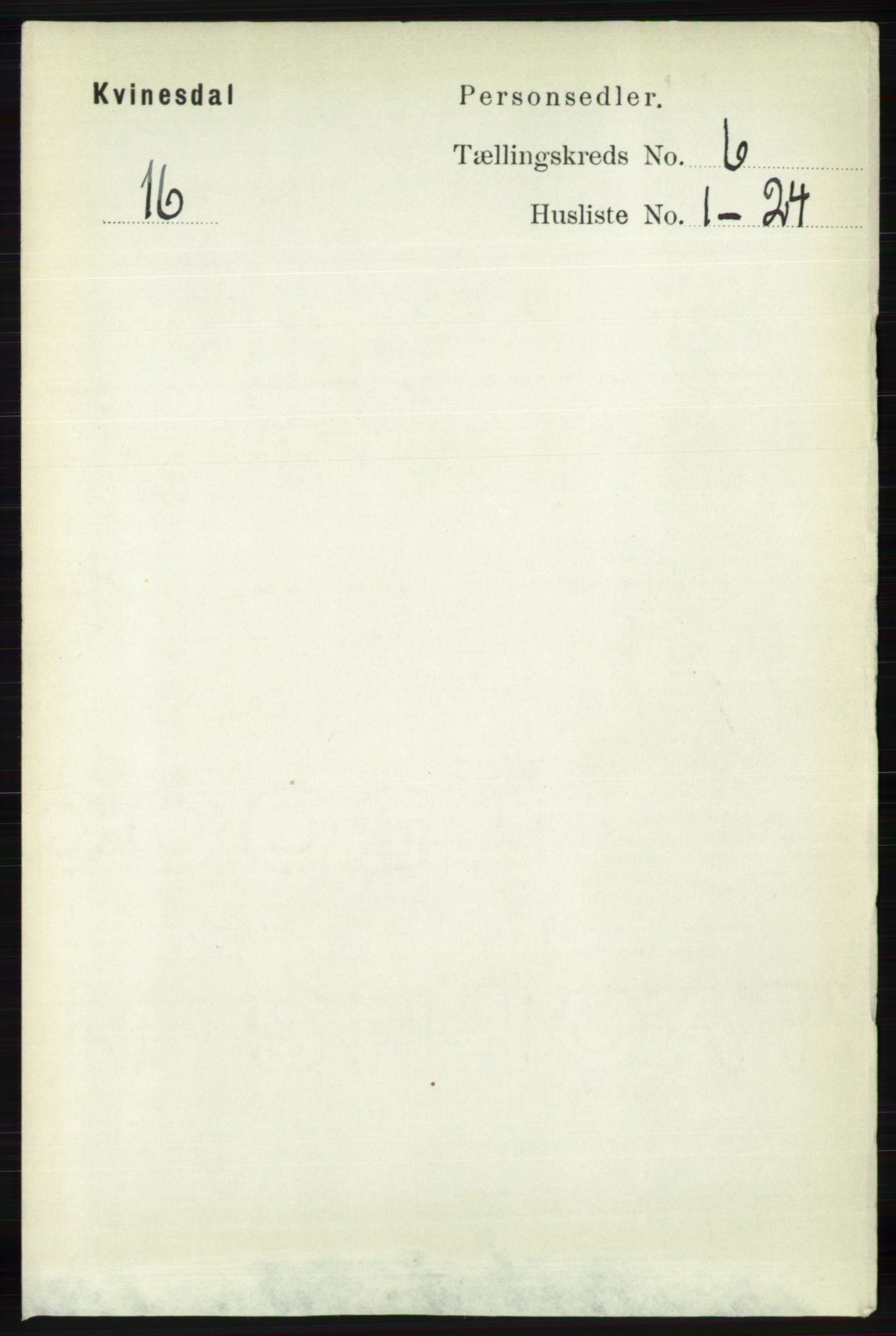 RA, 1891 census for 1037 Kvinesdal, 1891, p. 2102
