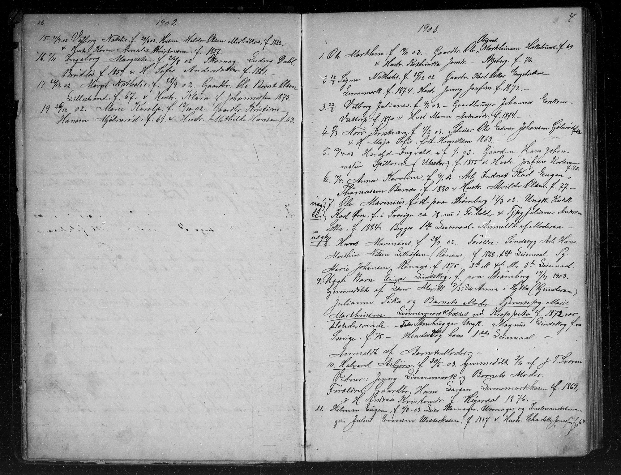 Berg prestekontor Kirkebøker, SAO/A-10902/G/Gc/L0003: Parish register (copy) no. III 3, 1887-1958, p. 26-27