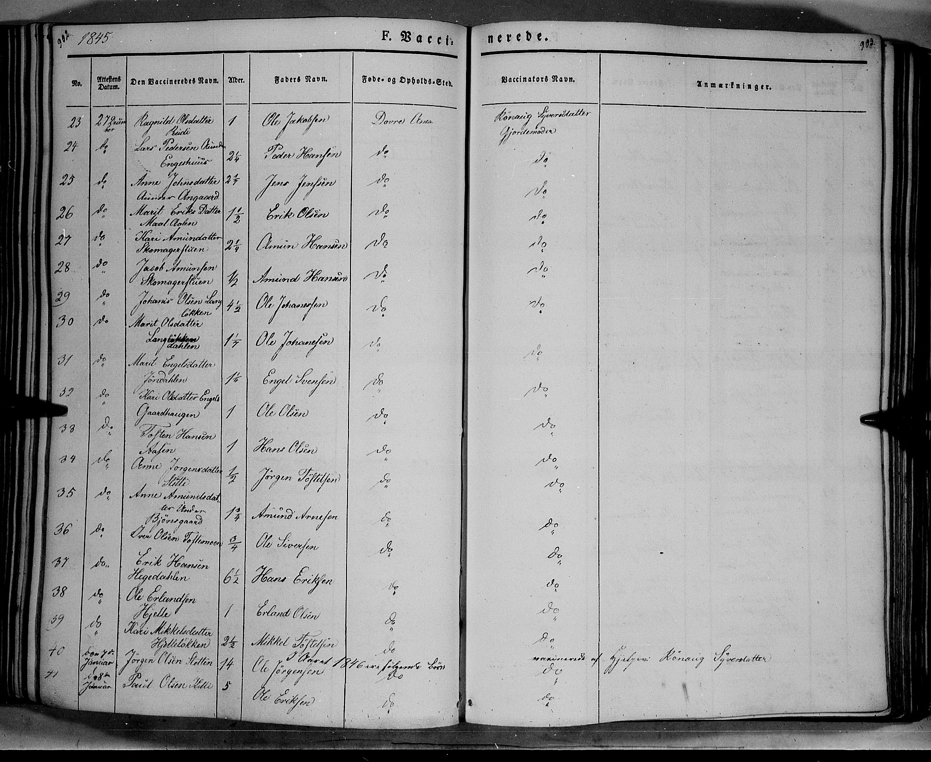 Lesja prestekontor, SAH/PREST-068/H/Ha/Haa/L0006: Parish register (official) no. 6B, 1843-1854, p. 902-903