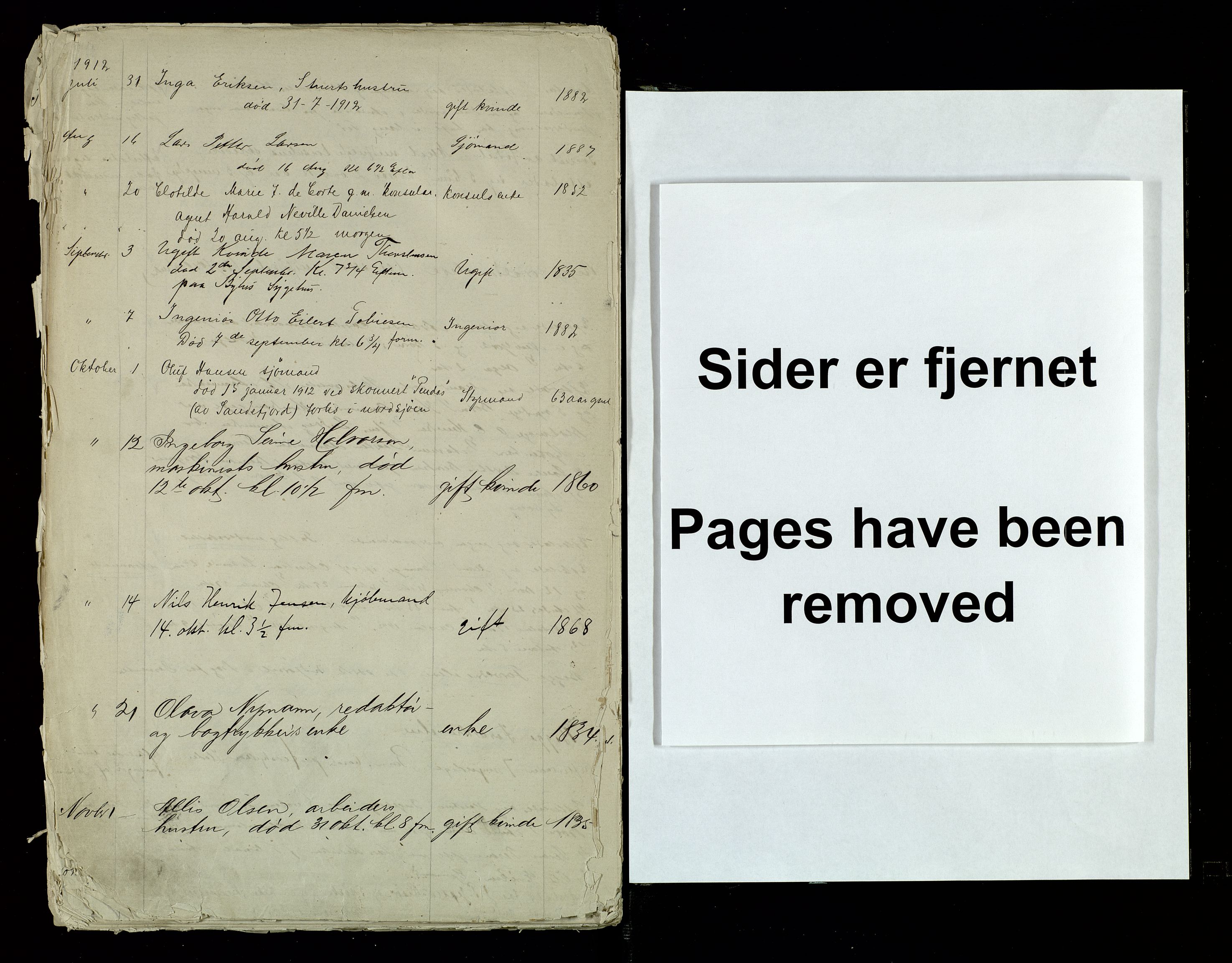 Søndeled lensmannskontor, AV/SAK-1241-0043/F/Fe/L0002/0001: Dødsfallsprotokoller / Dødsfallsprotokoll Risør med register, 1880-1913, p. 92