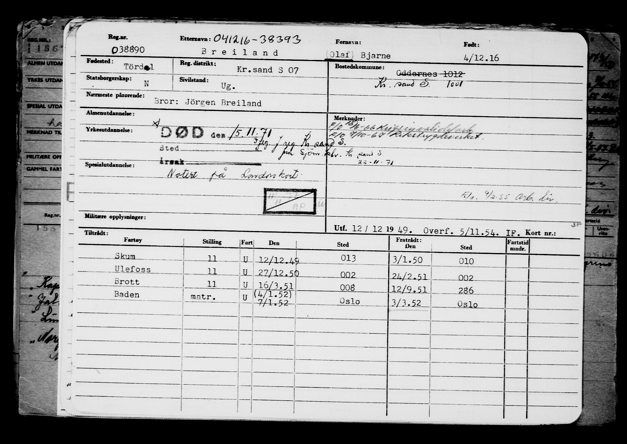 Direktoratet for sjømenn, AV/RA-S-3545/G/Gb/L0144: Hovedkort, 1916, p. 291