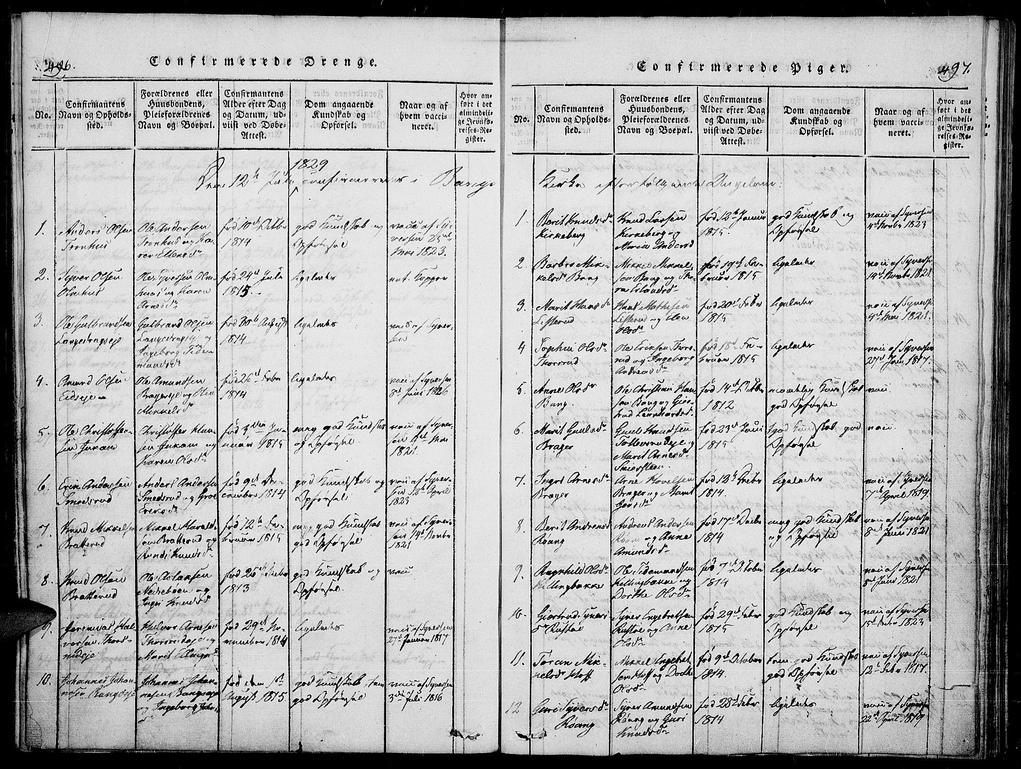 Sør-Aurdal prestekontor, AV/SAH-PREST-128/H/Ha/Haa/L0003: Parish register (official) no. 3, 1825-1840, p. 496-497