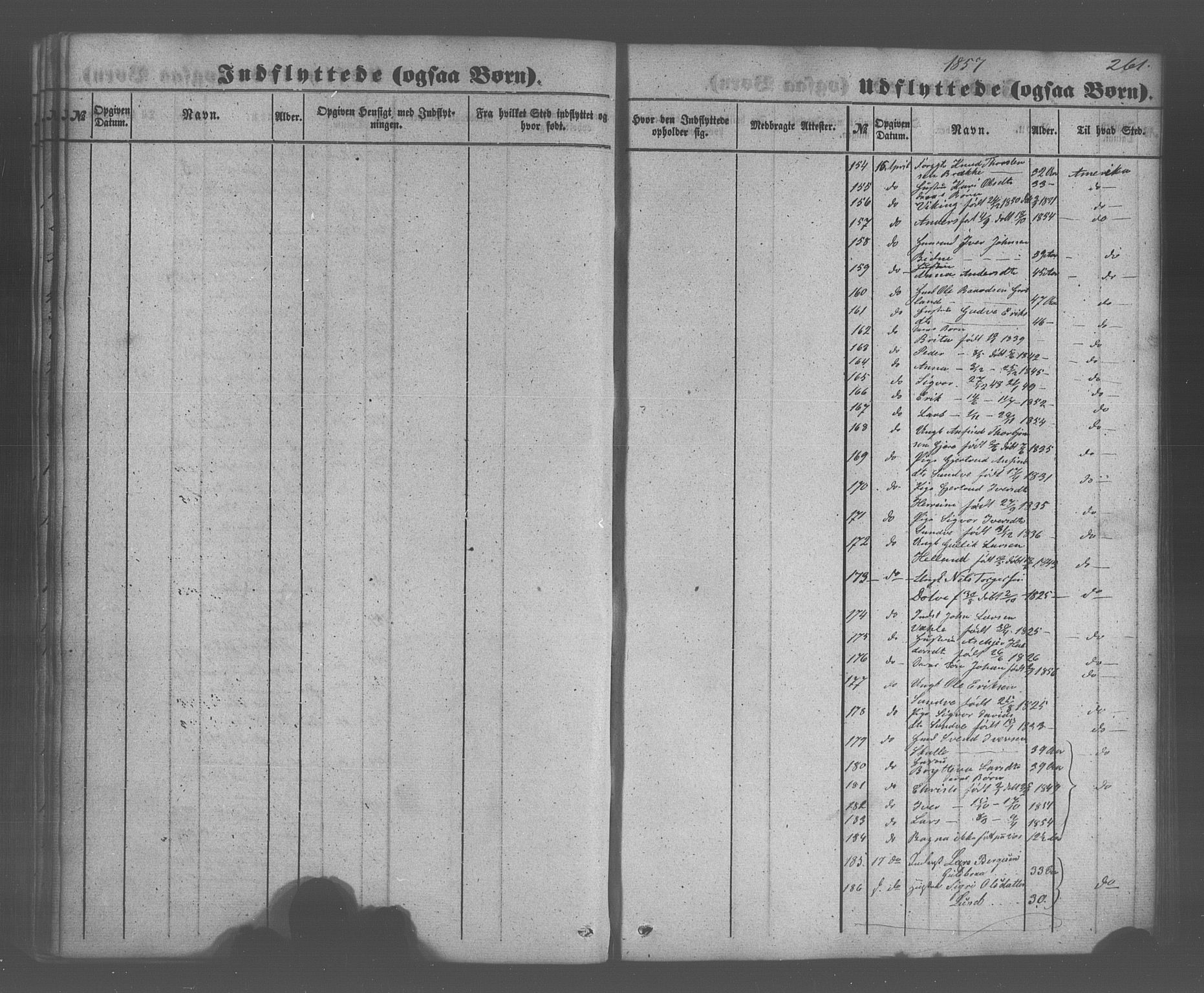 Voss sokneprestembete, SAB/A-79001/H/Haa: Parish register (official) no. A 20, 1855-1886, p. 261