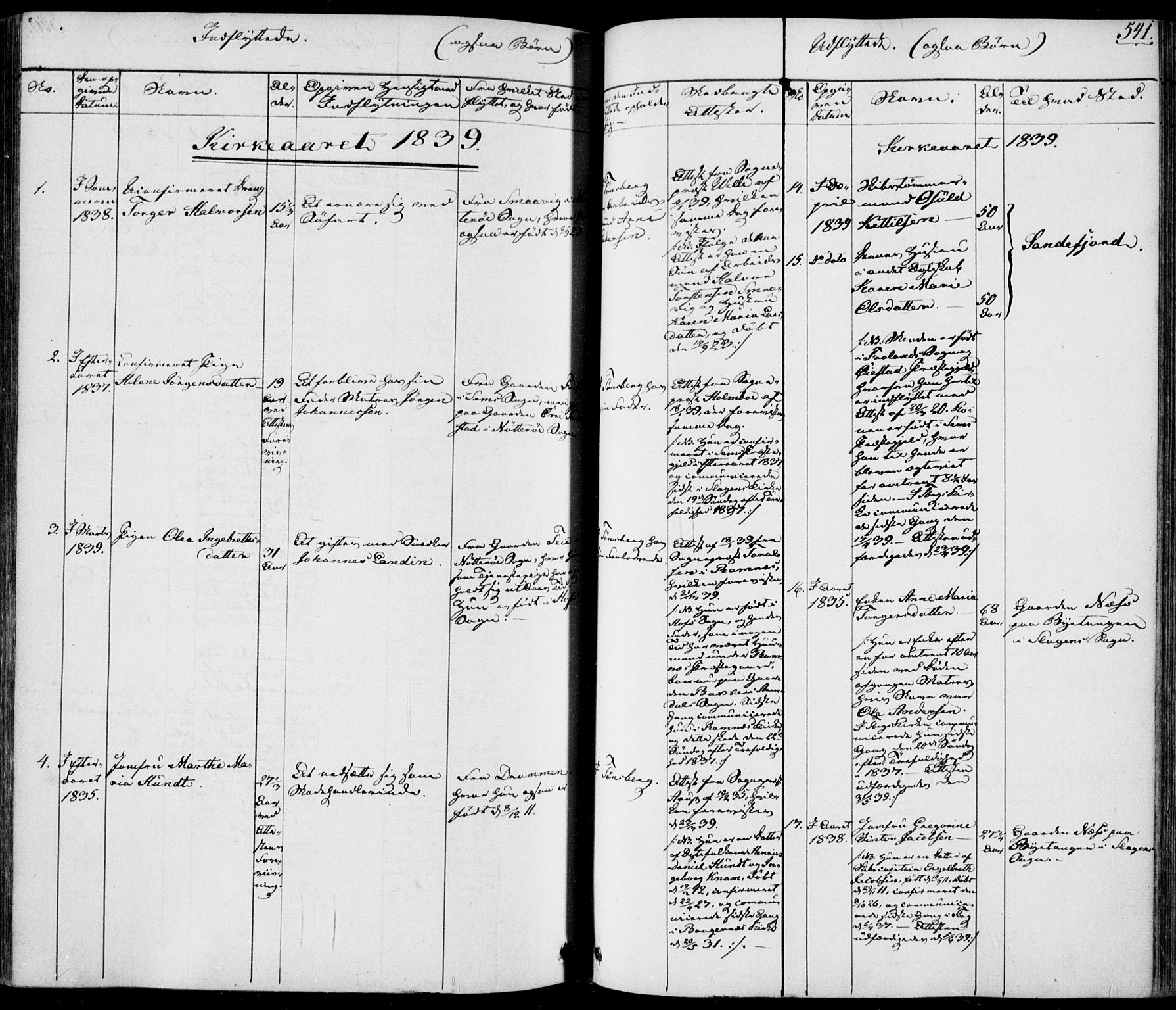 Tønsberg kirkebøker, AV/SAKO-A-330/F/Fa/L0006: Parish register (official) no. I 6, 1836-1844, p. 541