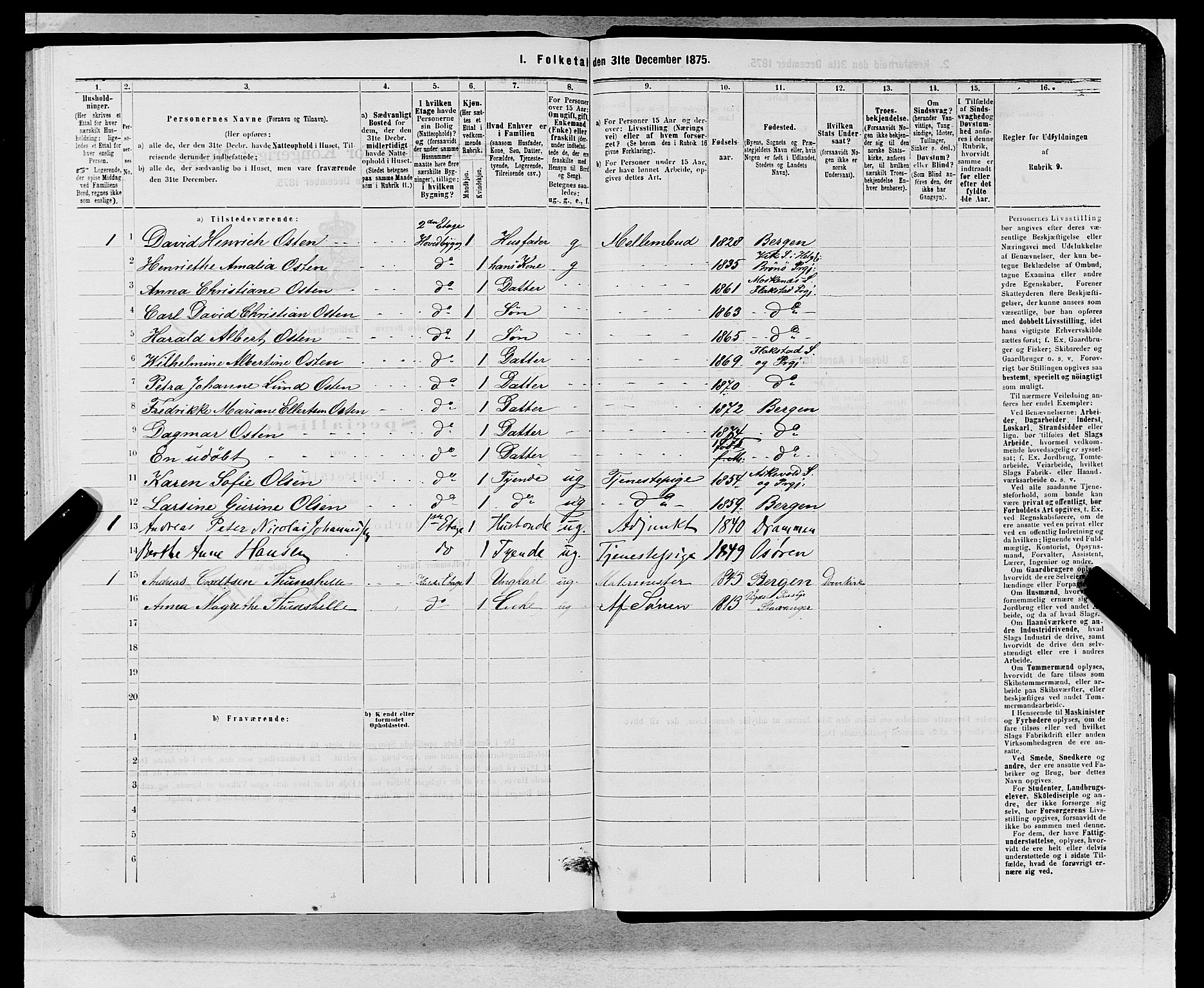 SAB, 1875 census for 1301 Bergen, 1875, p. 6134