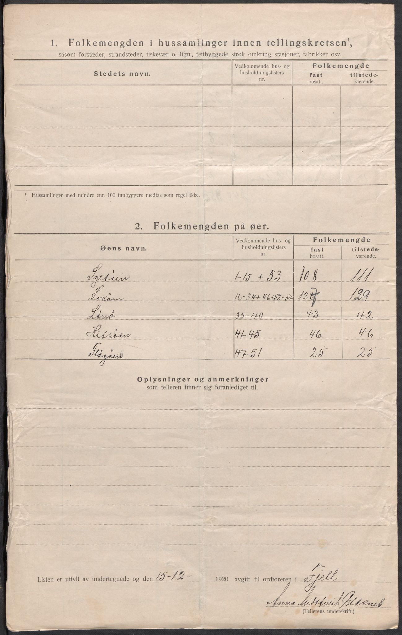 SAB, 1920 census for Fjell, 1920, p. 12