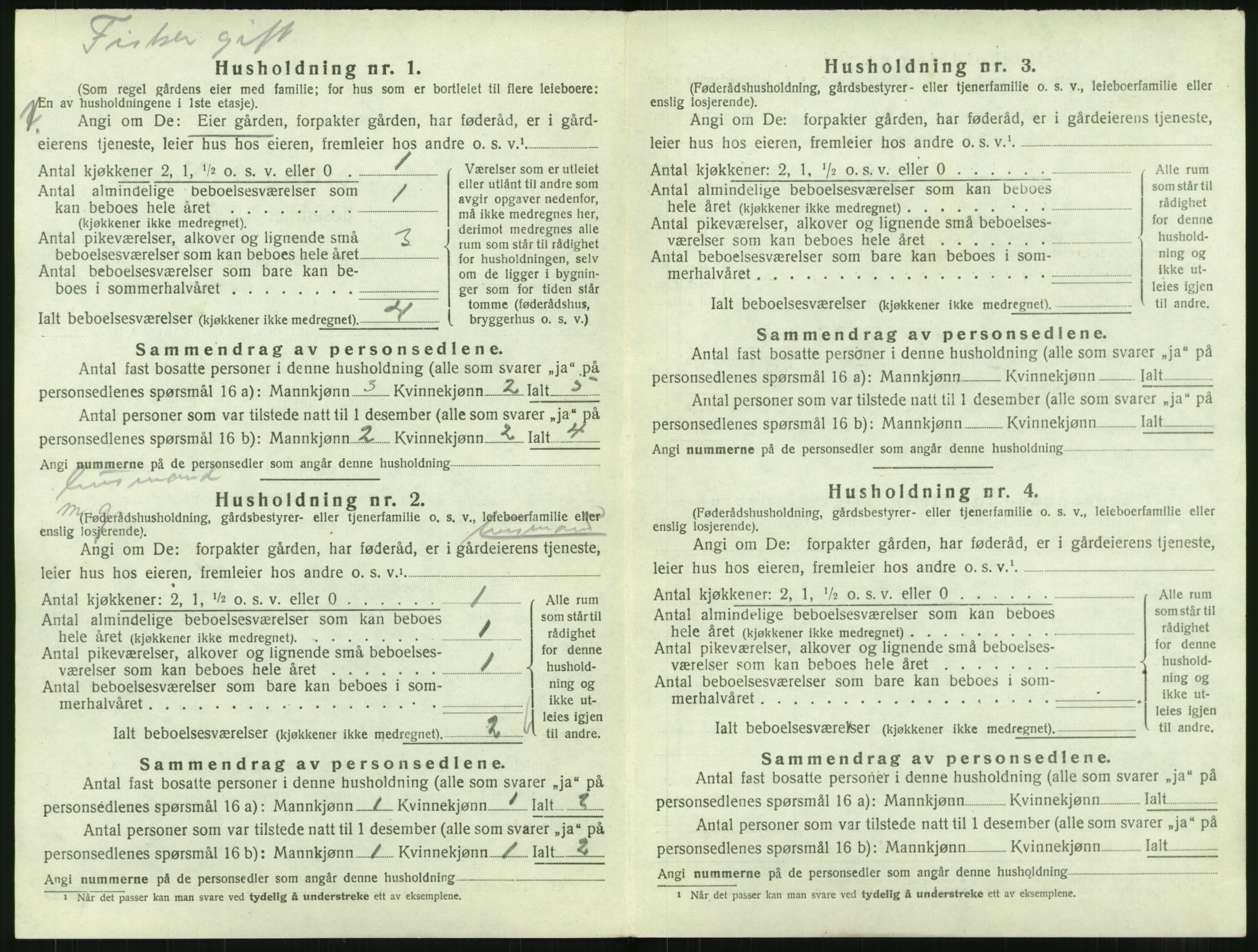 SAT, 1920 census for Borge, 1920, p. 440