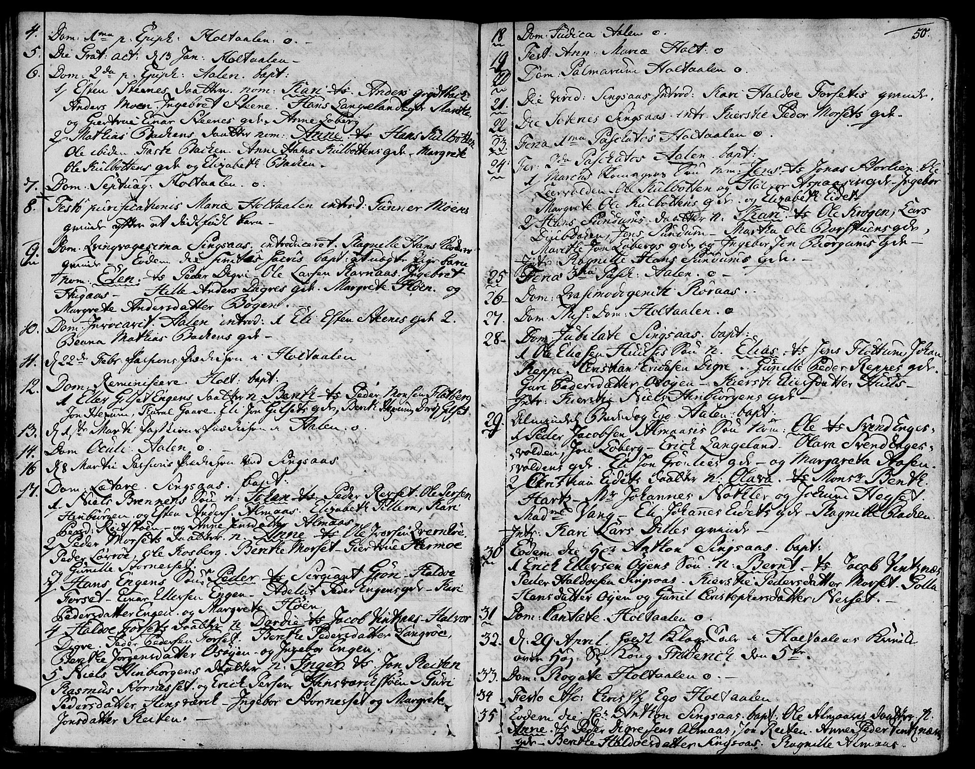 Ministerialprotokoller, klokkerbøker og fødselsregistre - Sør-Trøndelag, SAT/A-1456/685/L0952: Parish register (official) no. 685A01, 1745-1804, p. 50