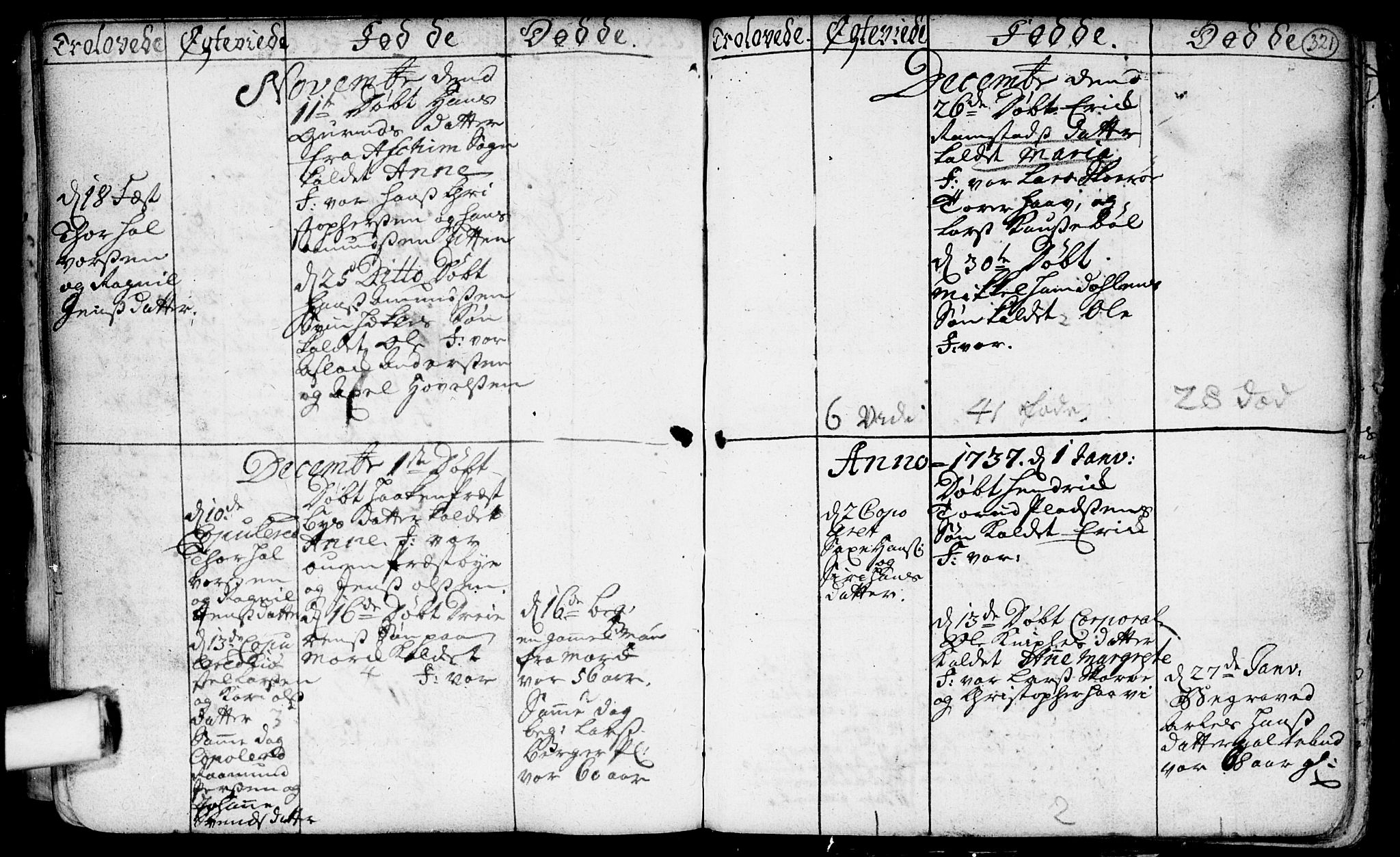 Spydeberg prestekontor Kirkebøker, AV/SAO-A-10924/F/Fa/L0001: Parish register (official) no. I 1, 1696-1738, p. 321