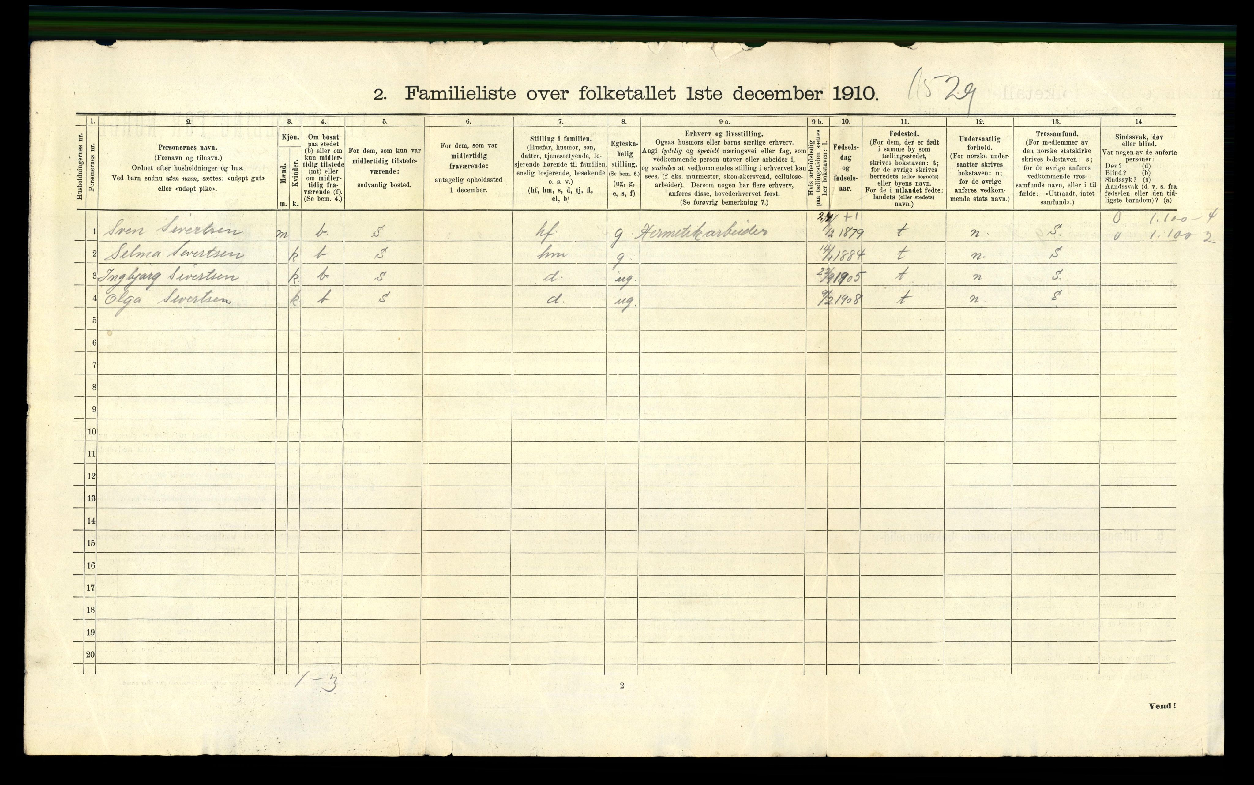 RA, 1910 census for Stavanger, 1910, p. 22979