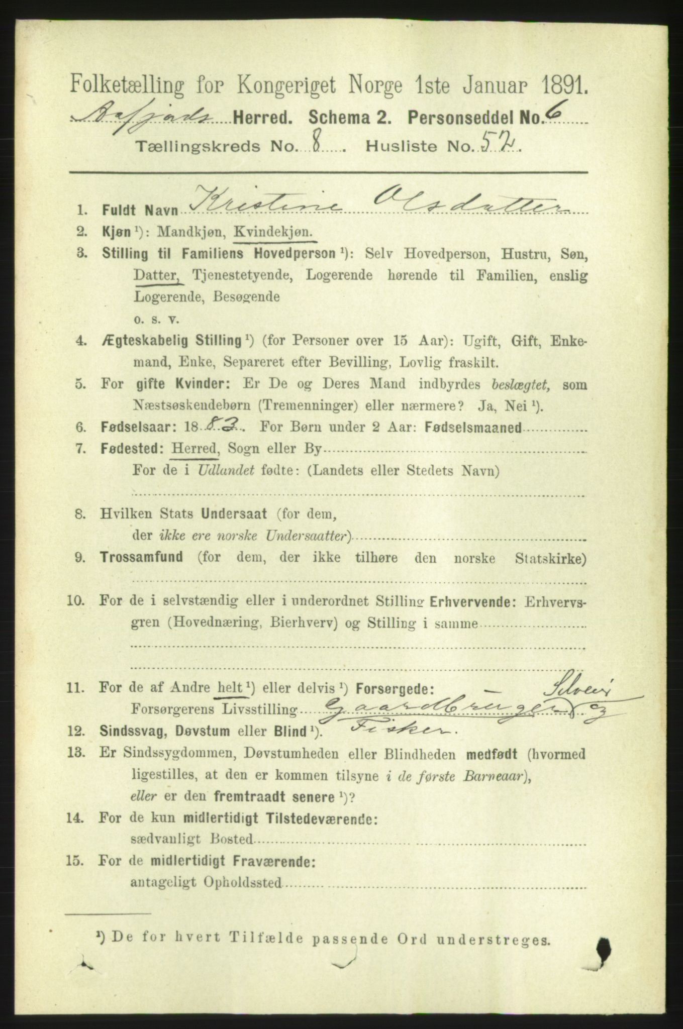 RA, 1891 census for 1630 Åfjord, 1891, p. 2355