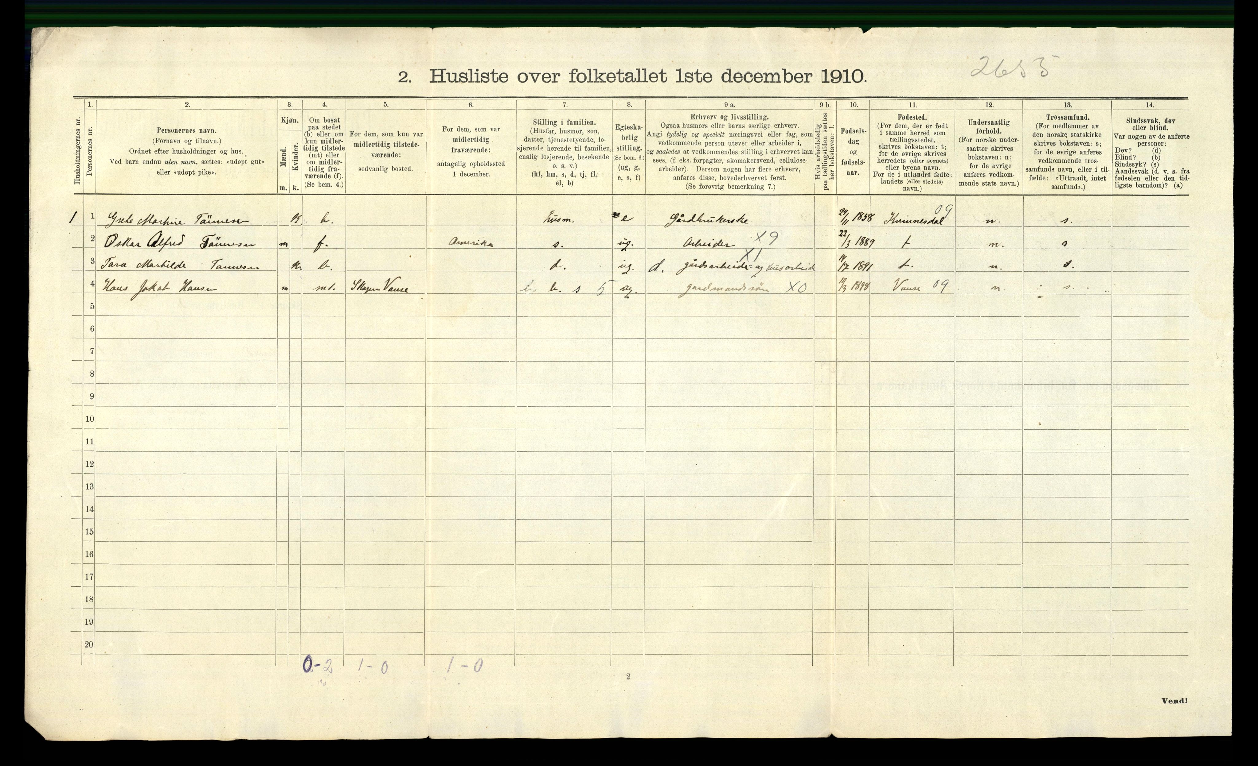 RA, 1910 census for Herad, 1910, p. 23