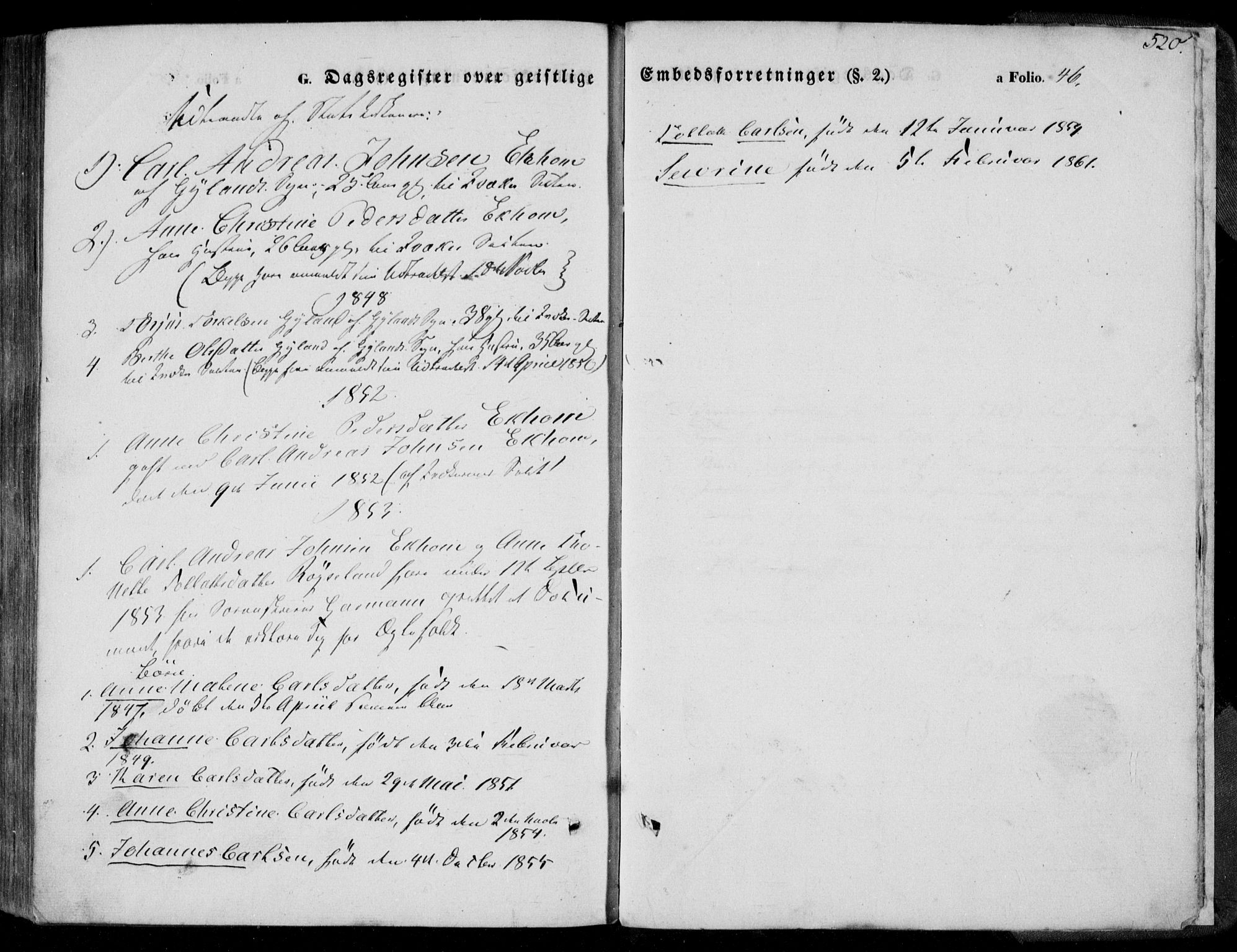 Bakke sokneprestkontor, SAK/1111-0002/F/Fa/Faa/L0005: Parish register (official) no. A 5, 1847-1855, p. 46