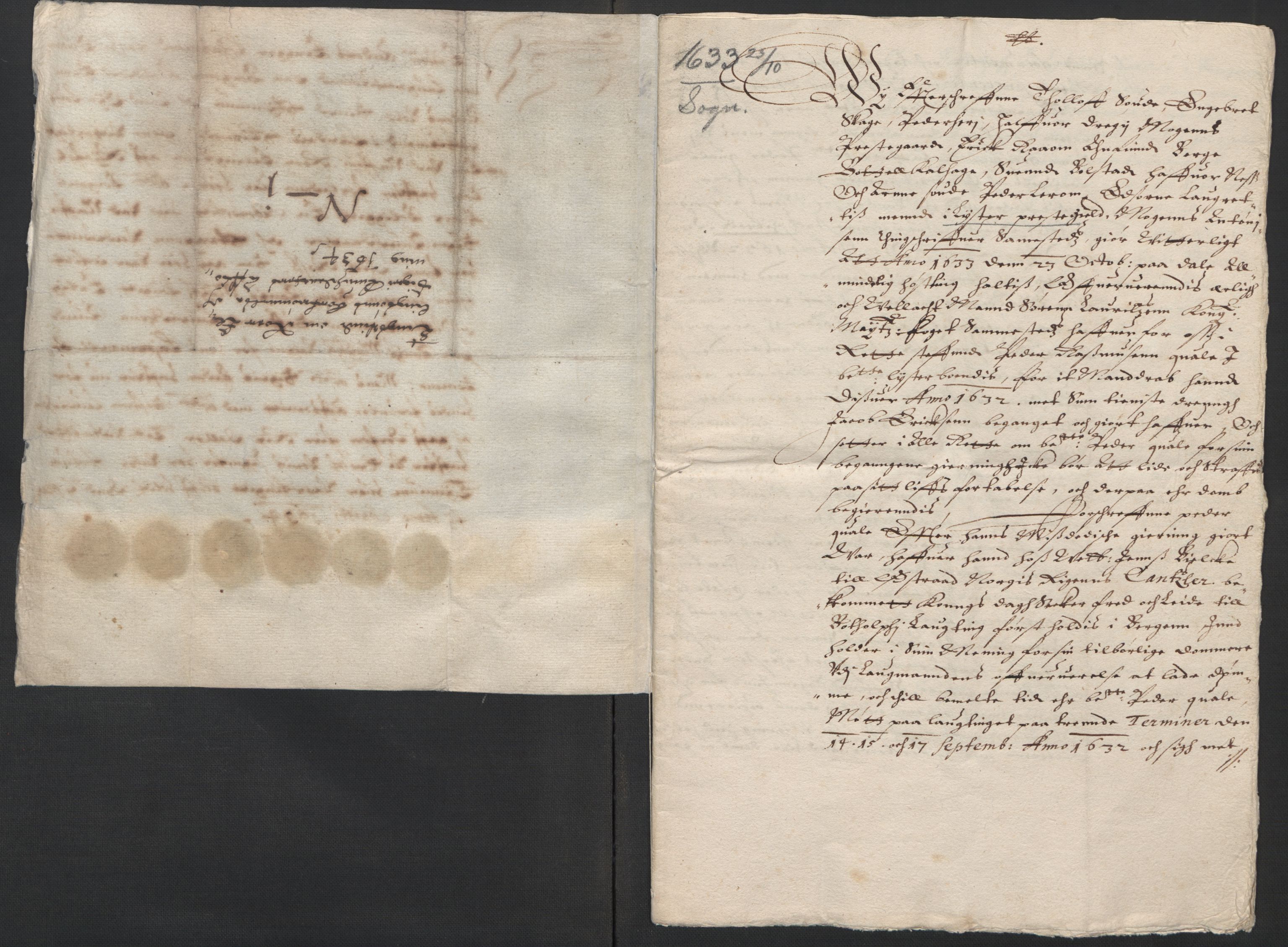 Rentekammeret inntil 1814, Reviderte regnskaper, Lensregnskaper, AV/RA-EA-5023/R/Rb/Rbt/L0064: Bergenhus len, 1633-1634