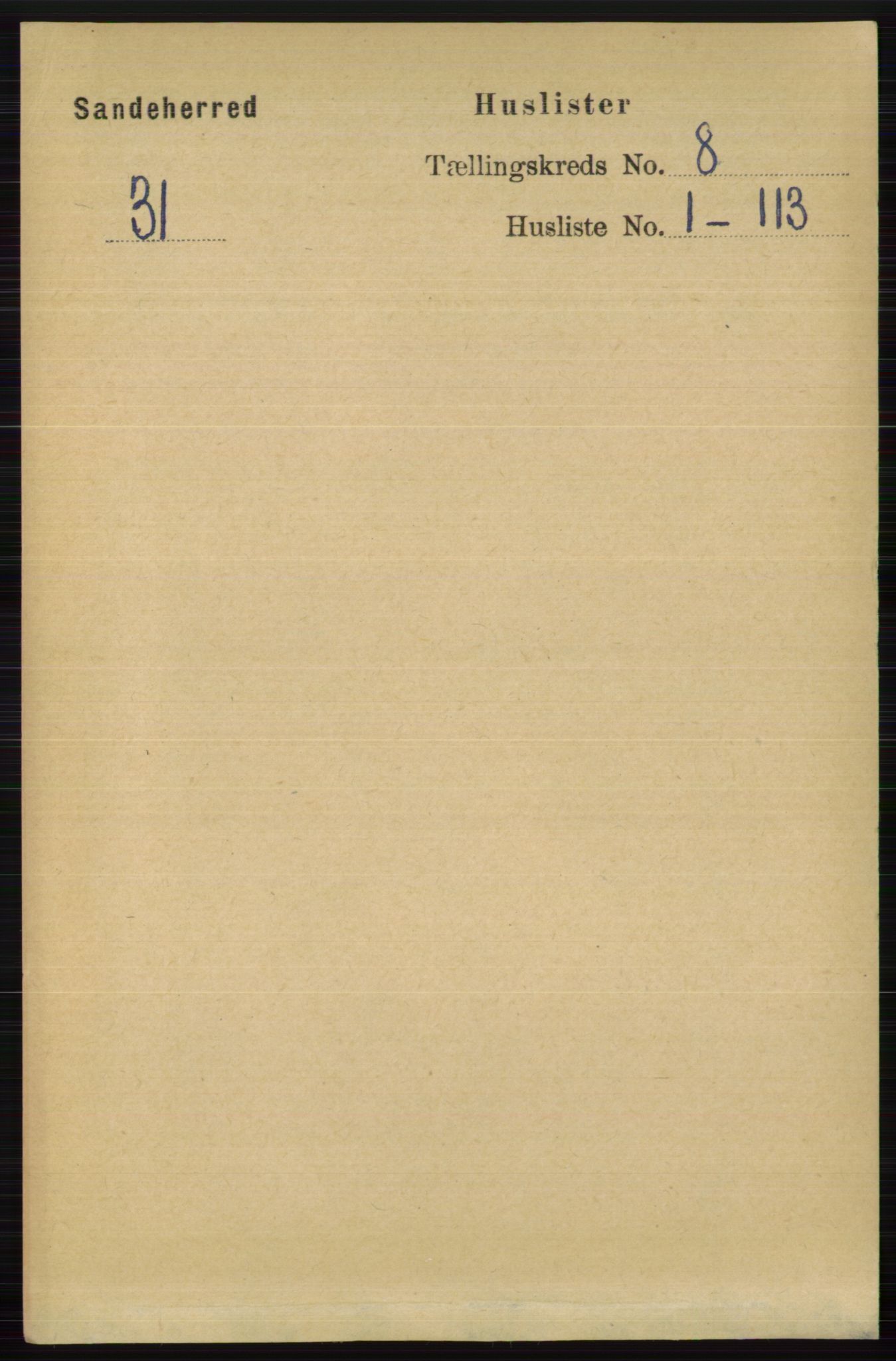 RA, 1891 census for 0724 Sandeherred, 1891, p. 4712