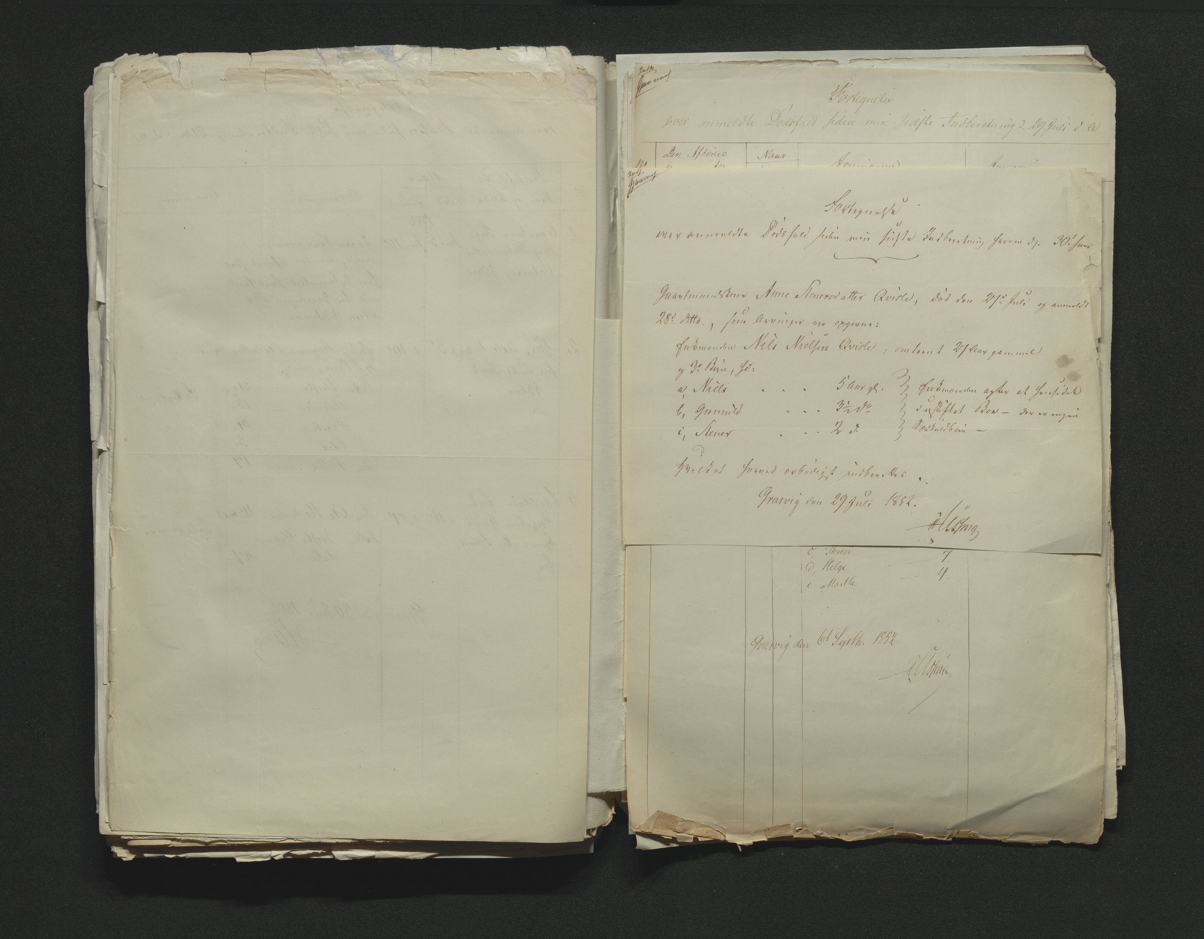 Eiker, Modum og Sigdal sorenskriveri, AV/SAKO-A-123/H/Ha/Hab/L0008: Dødsfallsmeldinger, 1850-1853