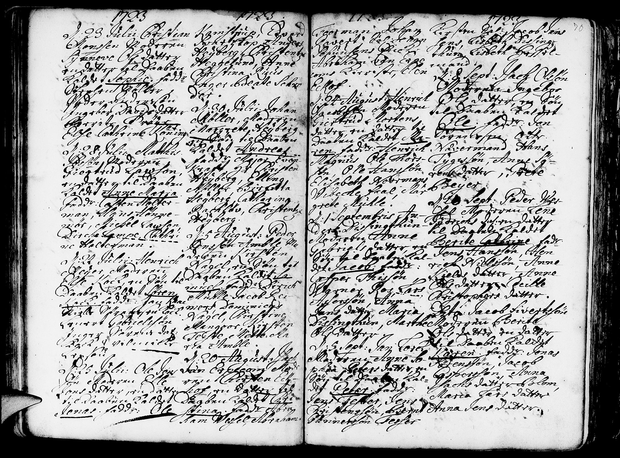Nykirken Sokneprestembete, SAB/A-77101/H/Haa/L0003: Parish register (official) no. A 3, 1717-1764, p. 70