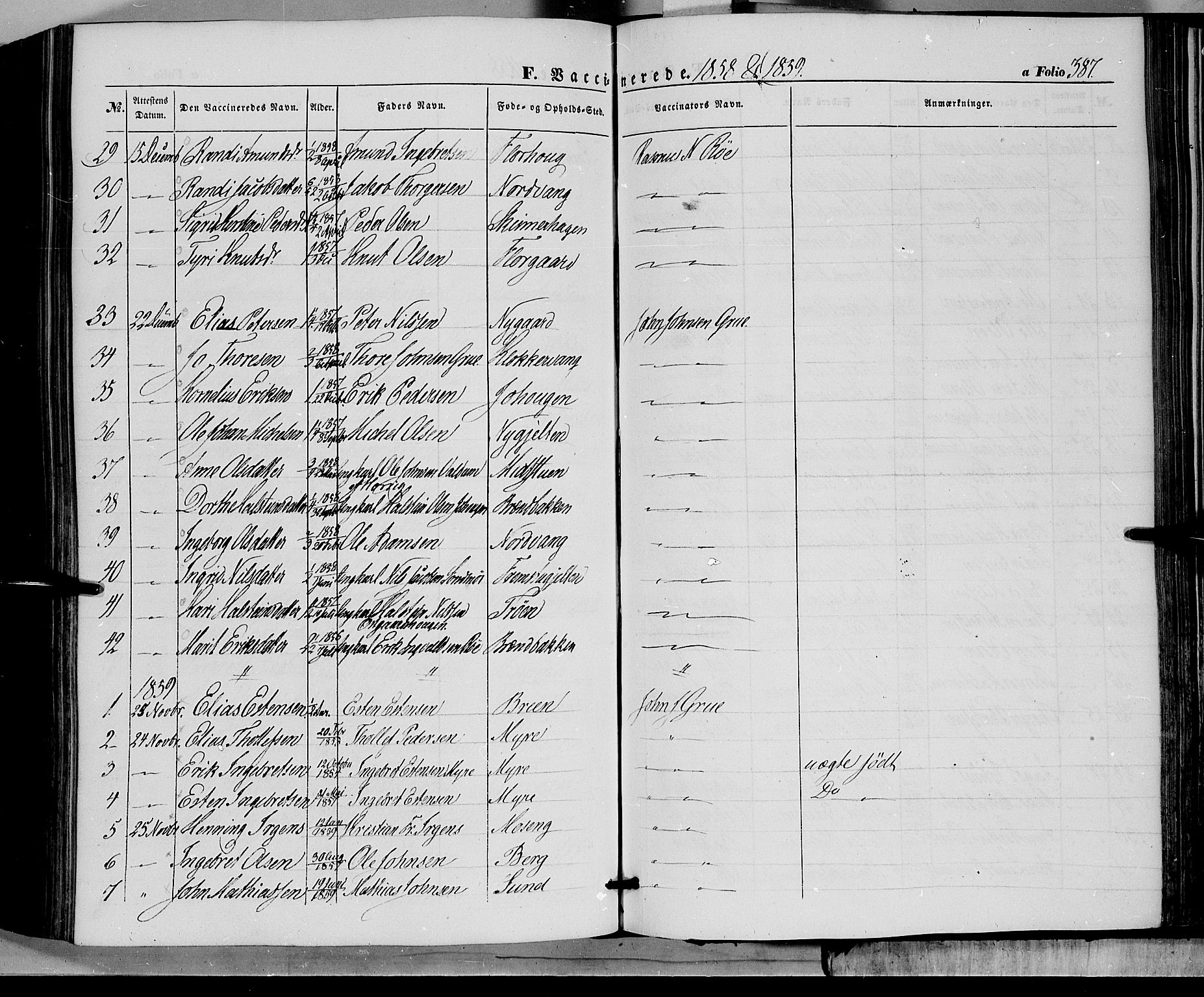 Tolga prestekontor, AV/SAH-PREST-062/K/L0006: Parish register (official) no. 6, 1852-1876, p. 387