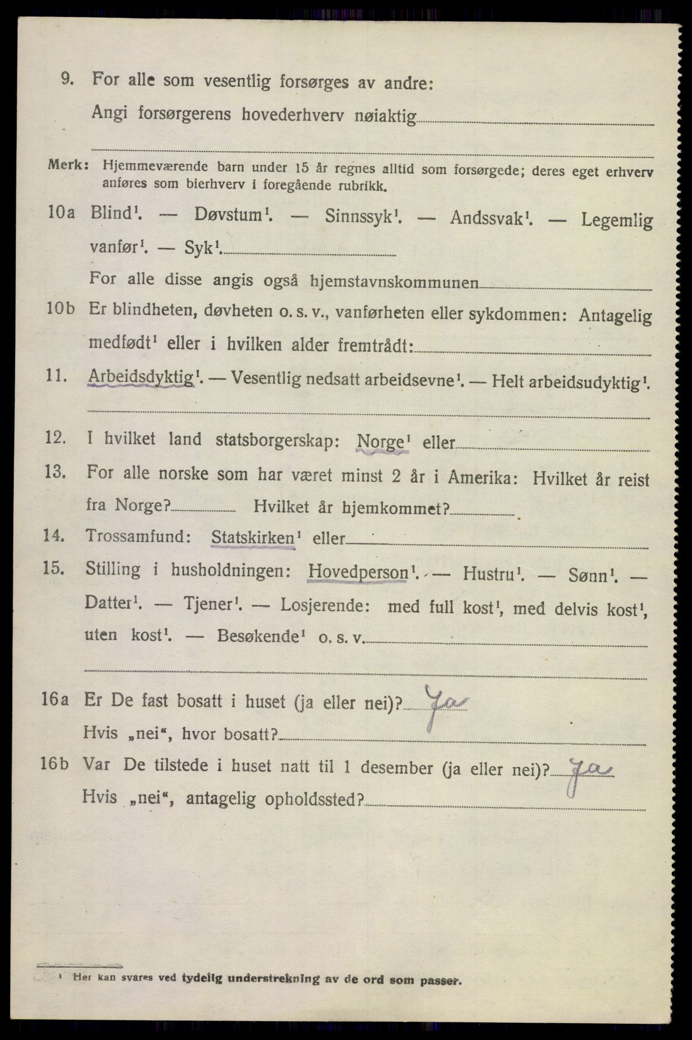 SAKO, 1920 census for Flesberg, 1920, p. 2626