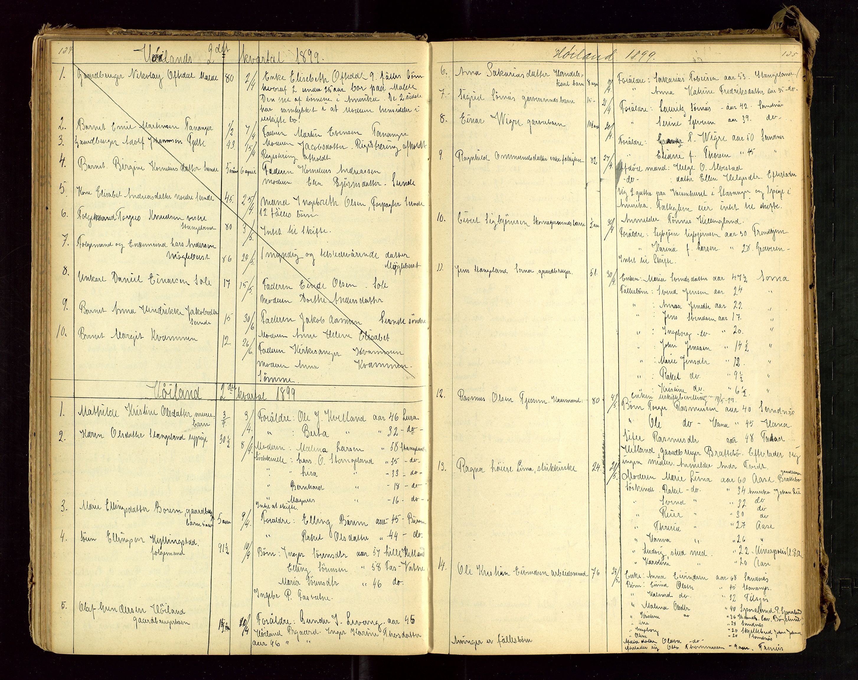 Jæren sorenskriveri, AV/SAST-A-100310/01/5/52/52B/L0002: DØDSFALLPROTOKOLL, 1896-1910, p. 134-135