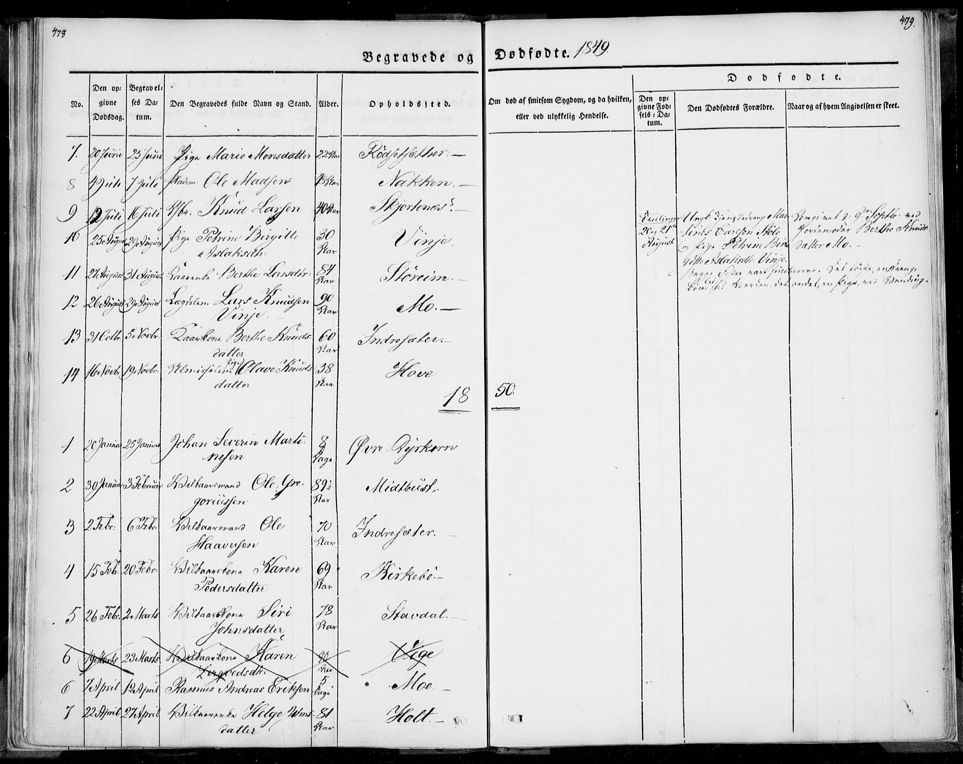 Ministerialprotokoller, klokkerbøker og fødselsregistre - Møre og Romsdal, SAT/A-1454/520/L0277: Parish register (official) no. 520A07, 1843-1861, p. 478-479