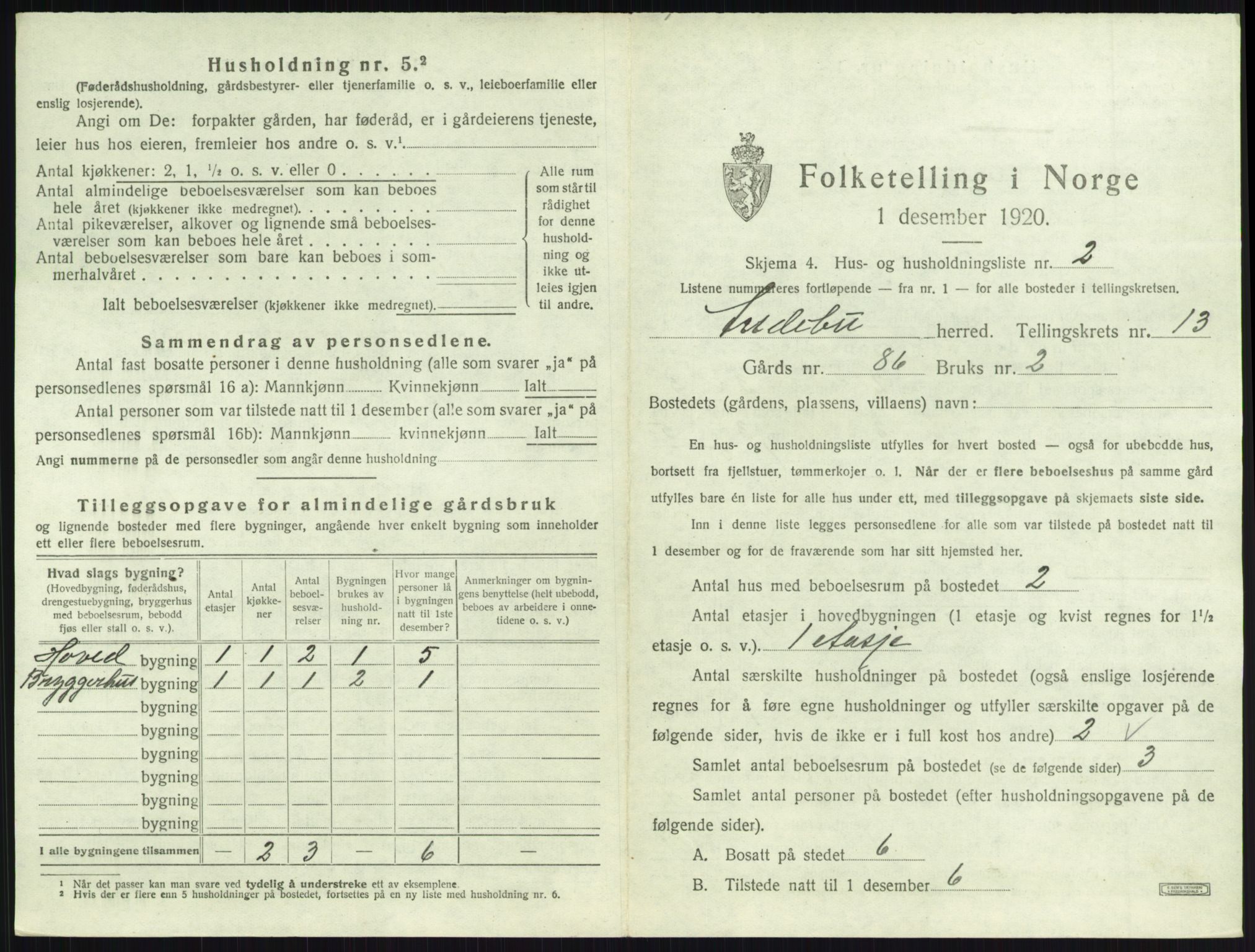 SAKO, 1920 census for Andebu, 1920, p. 727