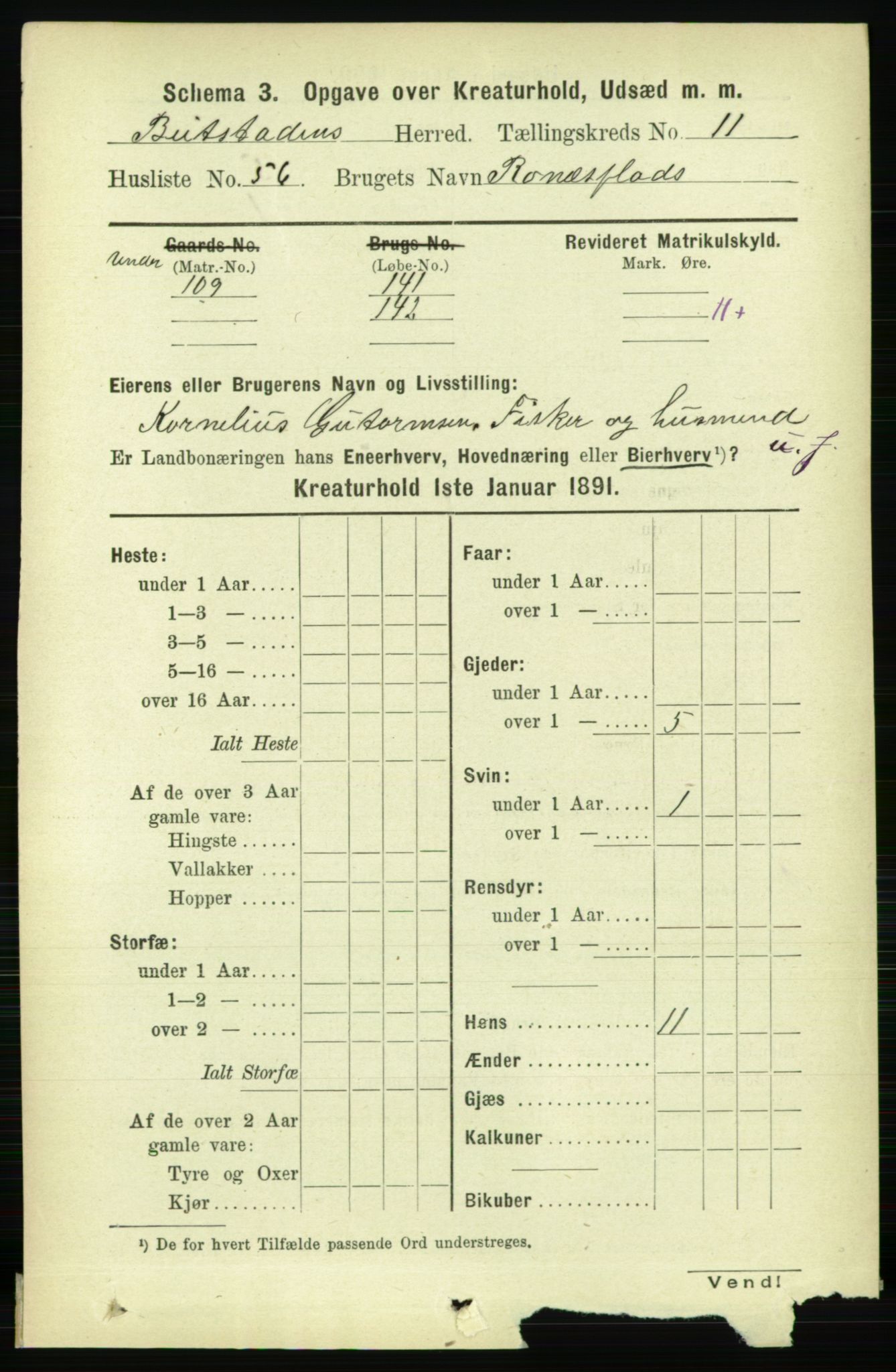 RA, 1891 census for 1727 Beitstad, 1891, p. 6385